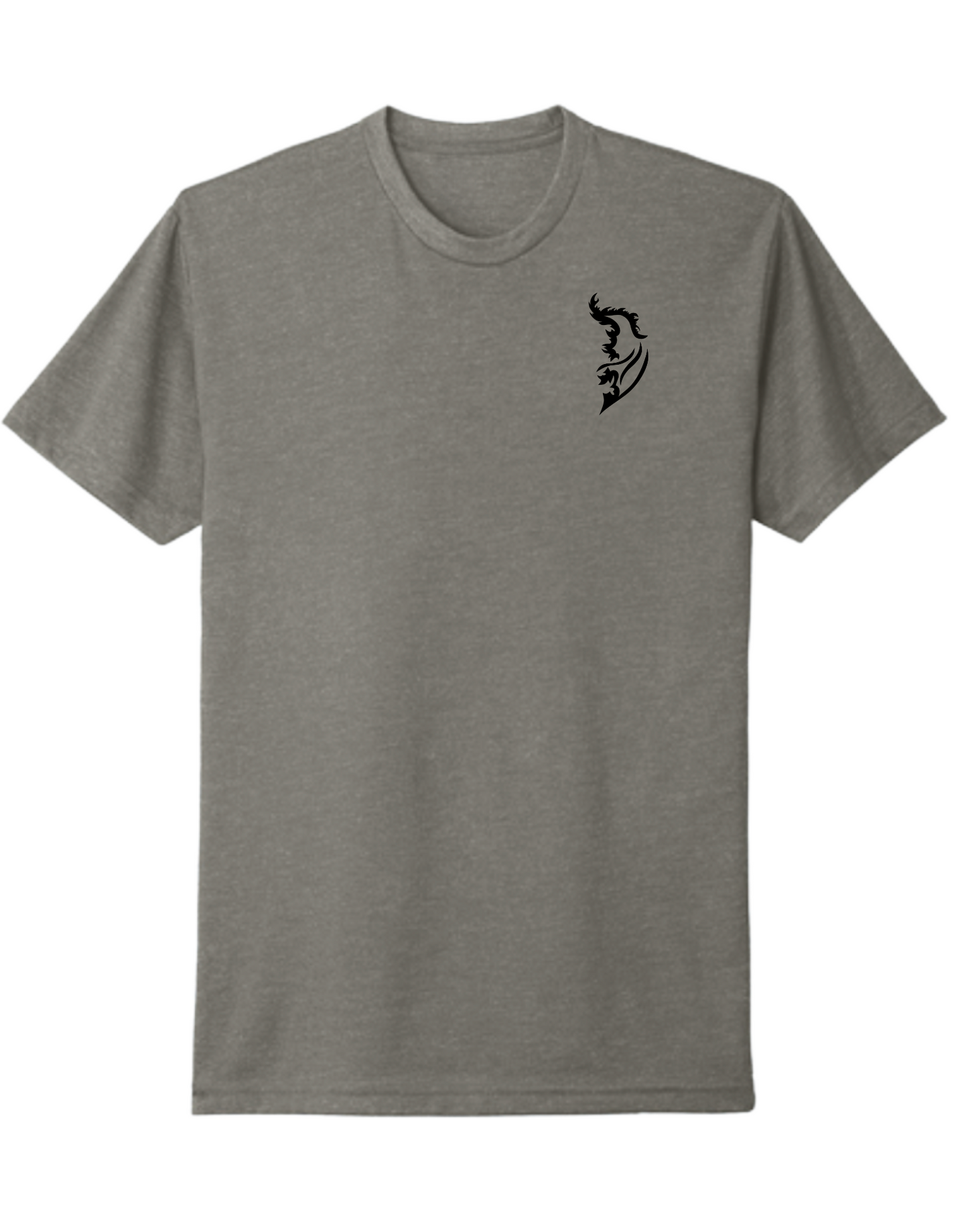Black Angel Wing logo on front left chest - American Flag on Right Shoulder