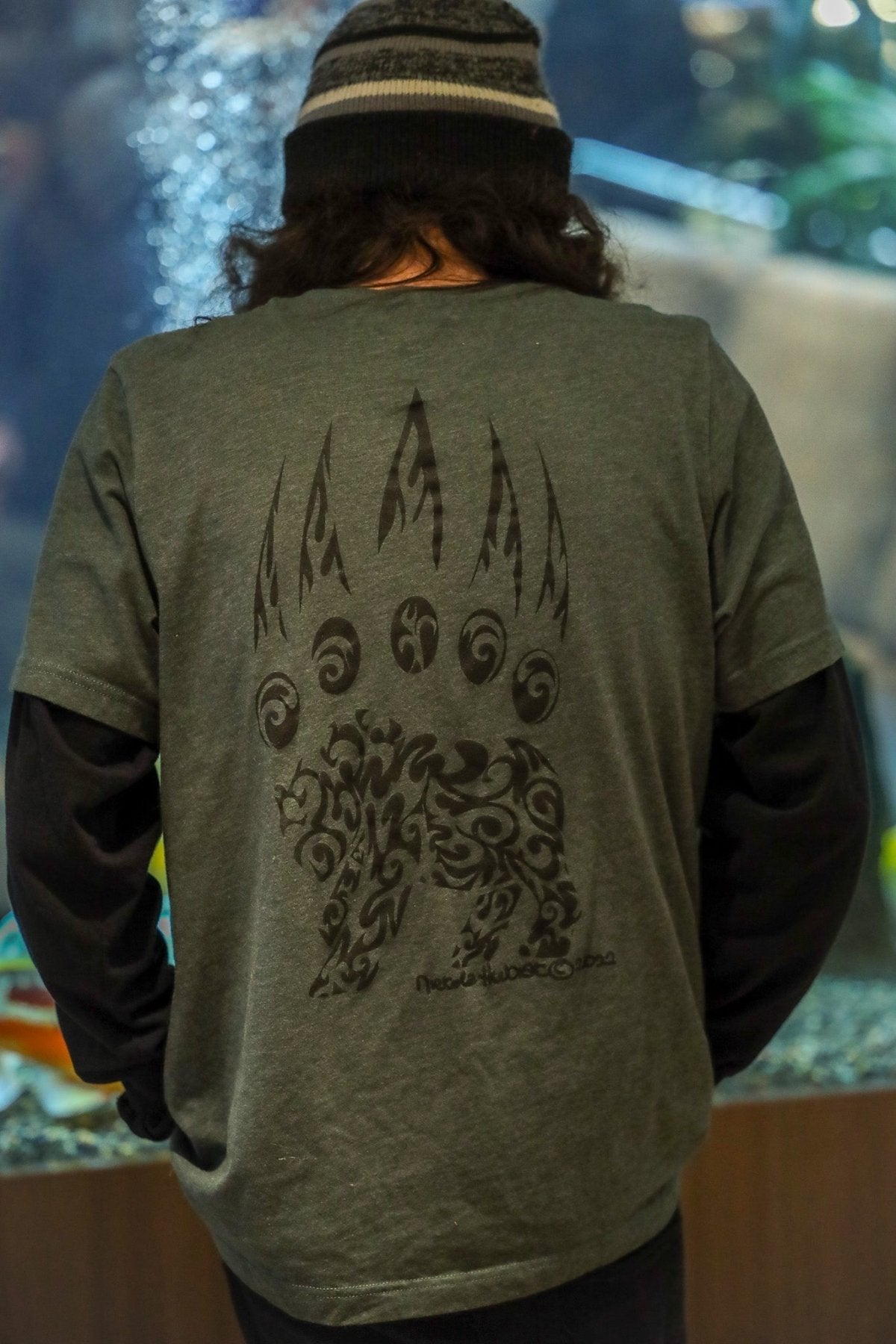 Bear Paw Hand - drawn T-Shirt | Men's