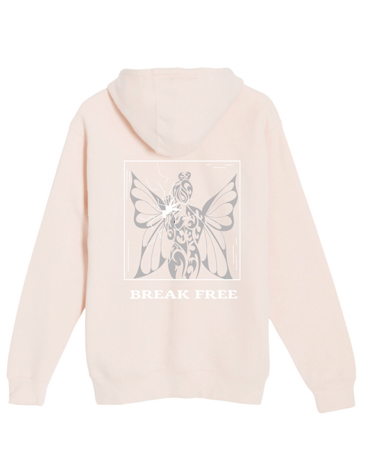 Break Free Hand-drawn Fleece Lined Hoodie