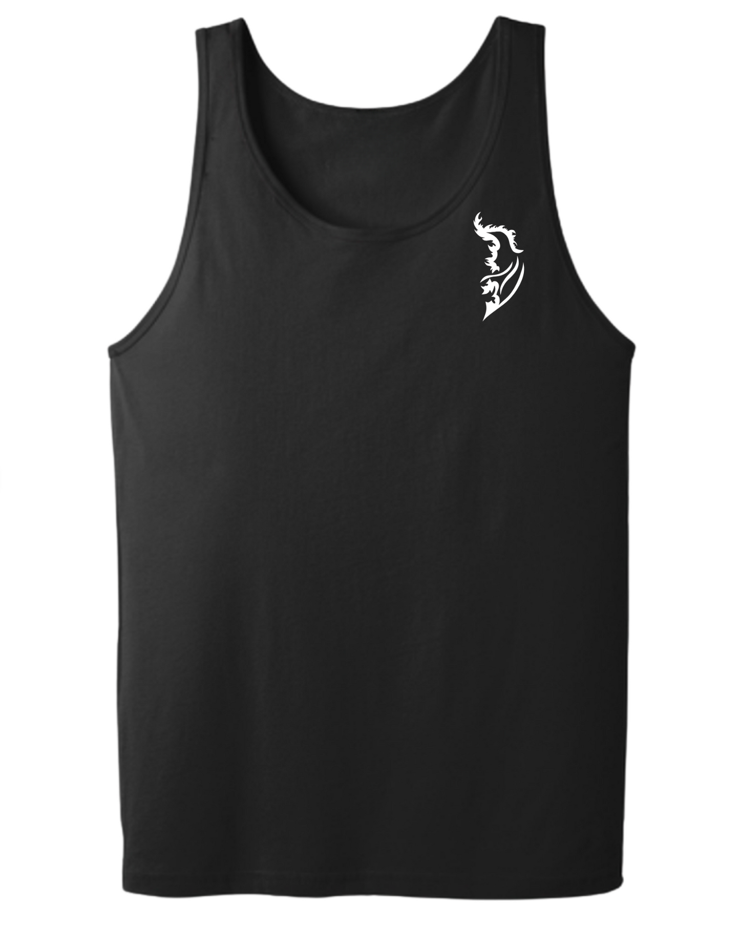 White Angel Wing Logo on front left chest