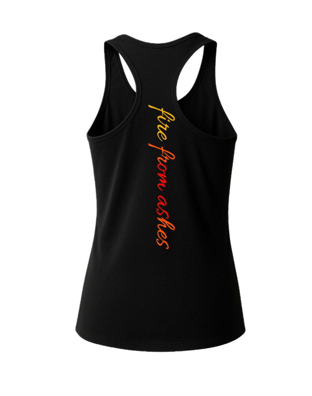 Fire From Ashes in Yellow, Orange and Red down back center