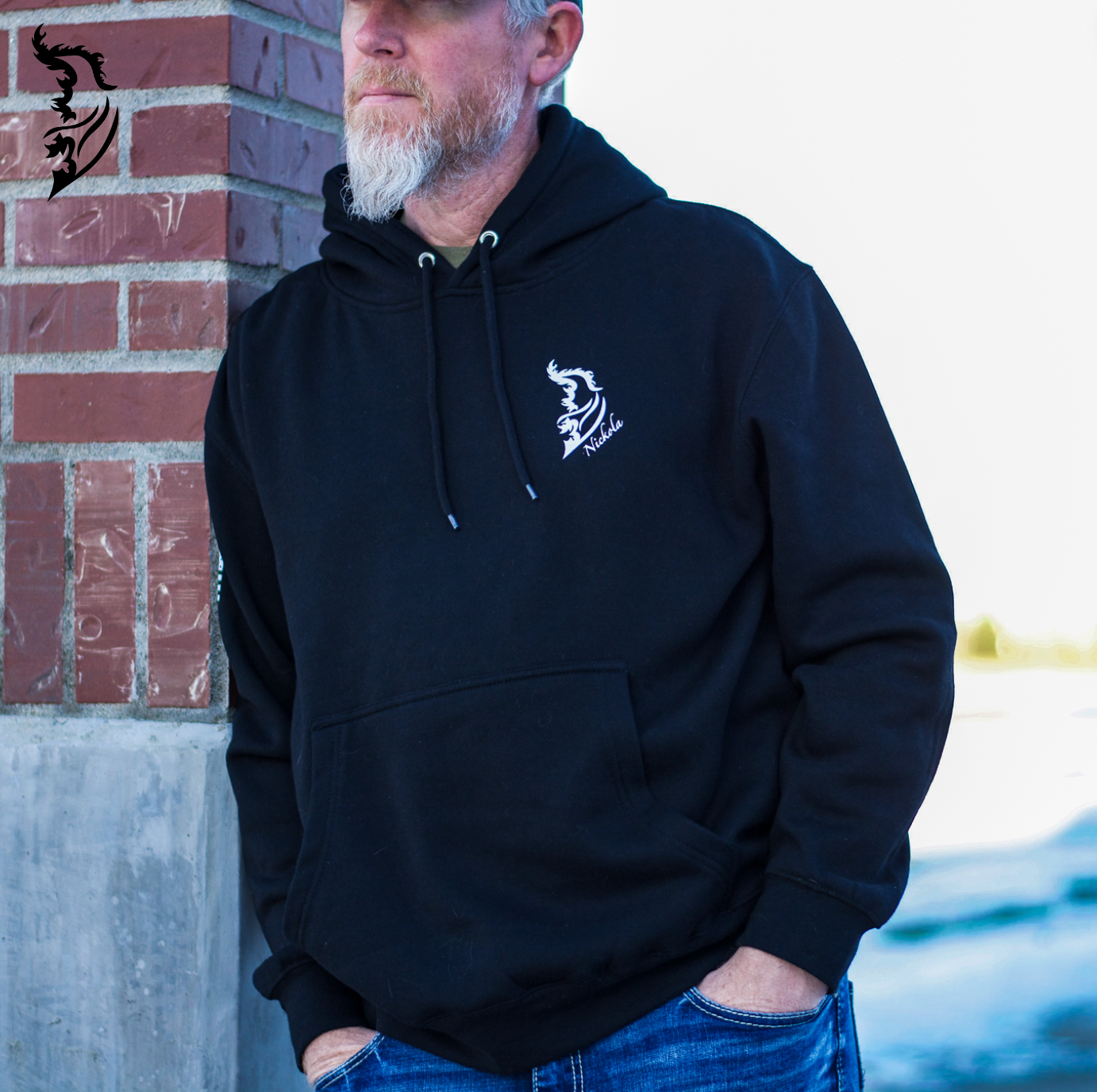 Detailed eagle illustration with 'Freedom' text on a warm black hoodie, blending artistic design with patriotic symbolism.