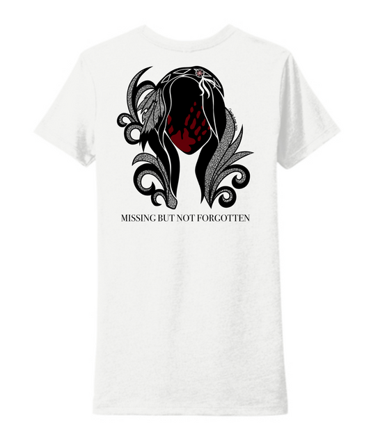 Missing but Not Forgotten Hand-drawn Design back center