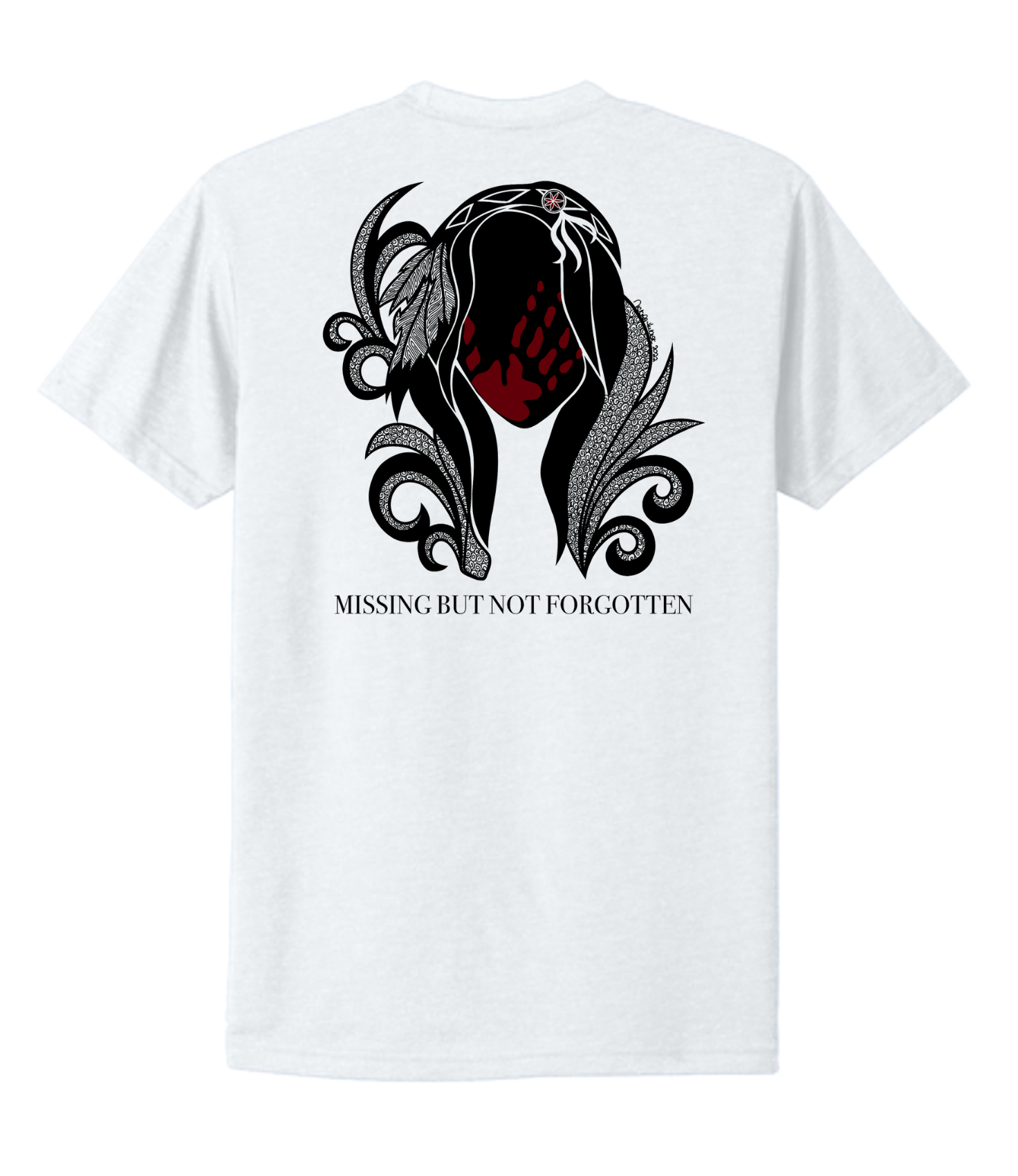 Hand-drawn Missing but Not Forgotten back center