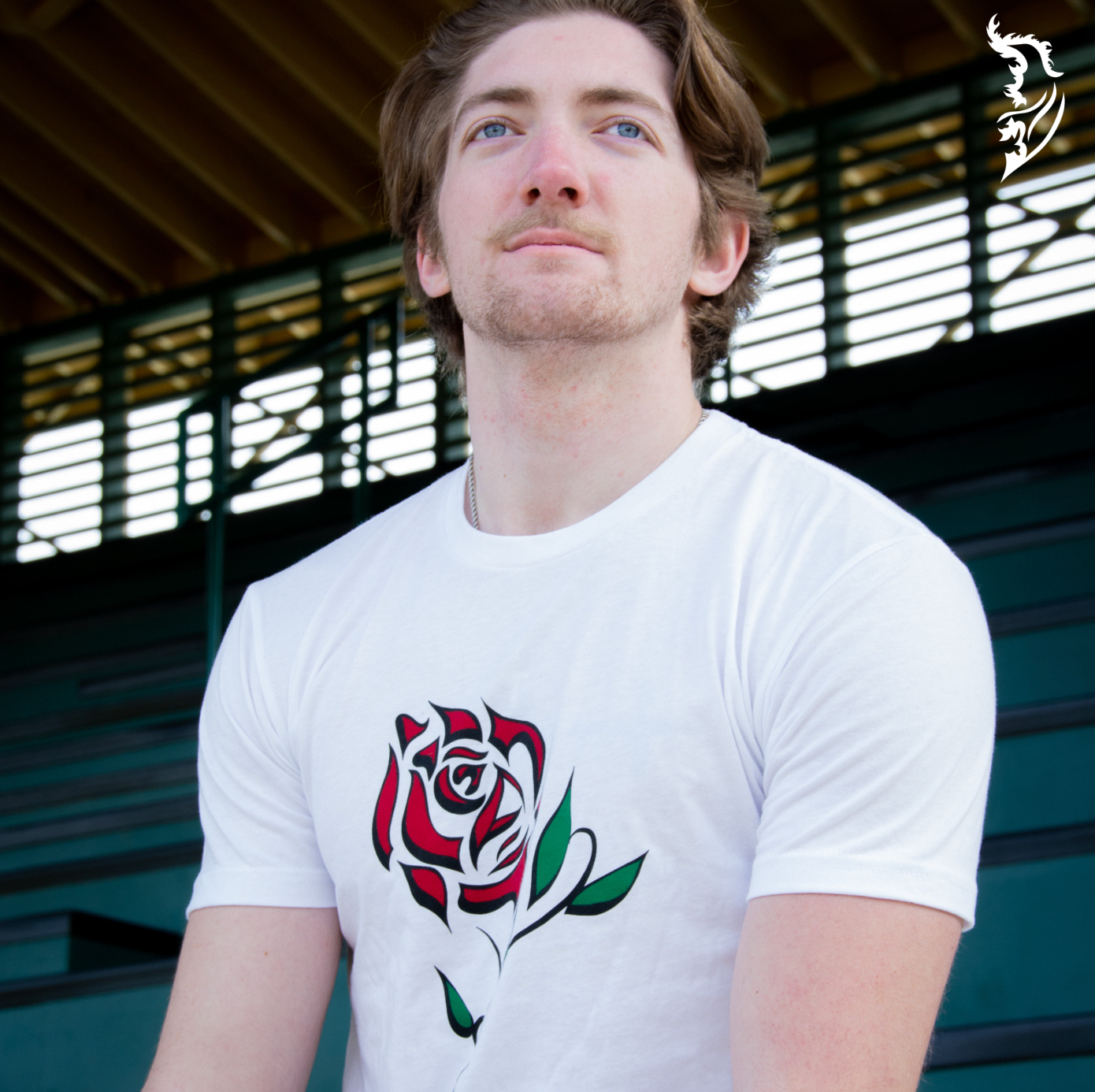 Red Rose Hand-drawn T-Shirt (Design on Front) | Men's