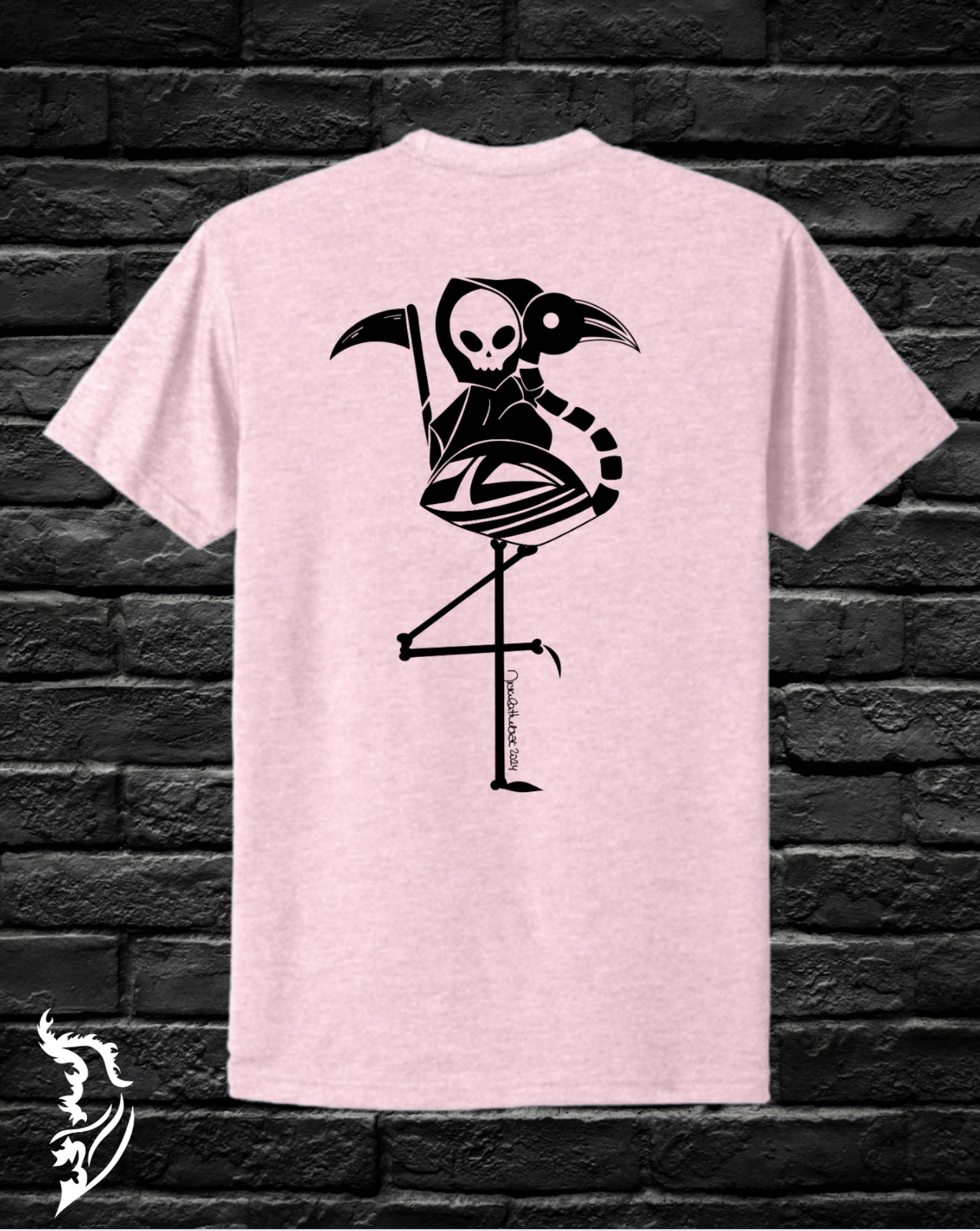 Grim Reaper & Flamingo Men's T-Shirt