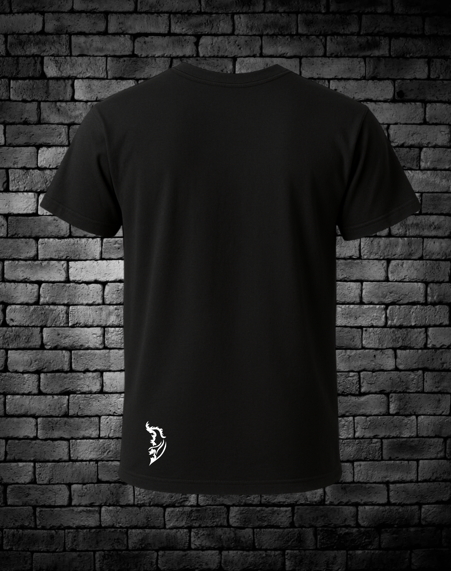 White Angel Wing logo on bottom back left