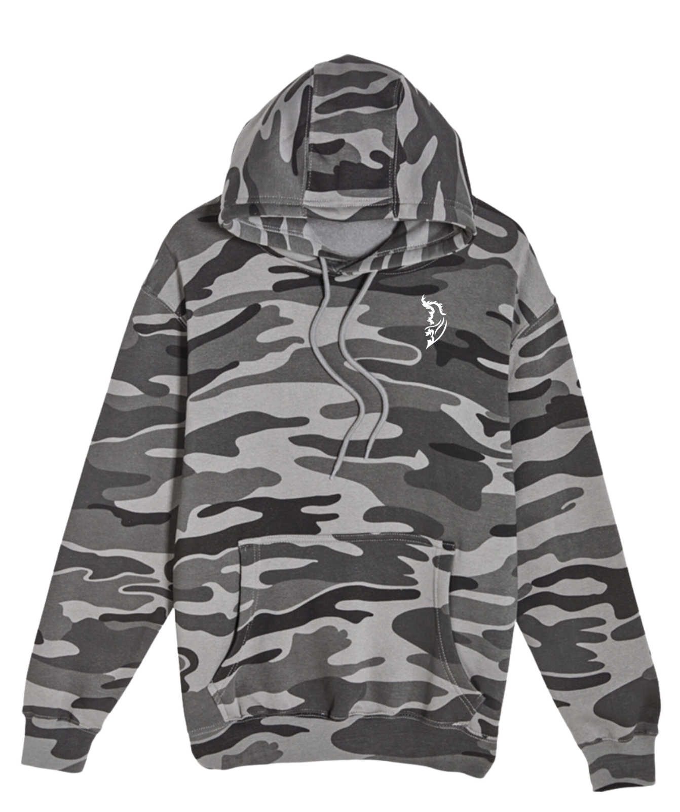 White Angel Wing logo on front left chest
