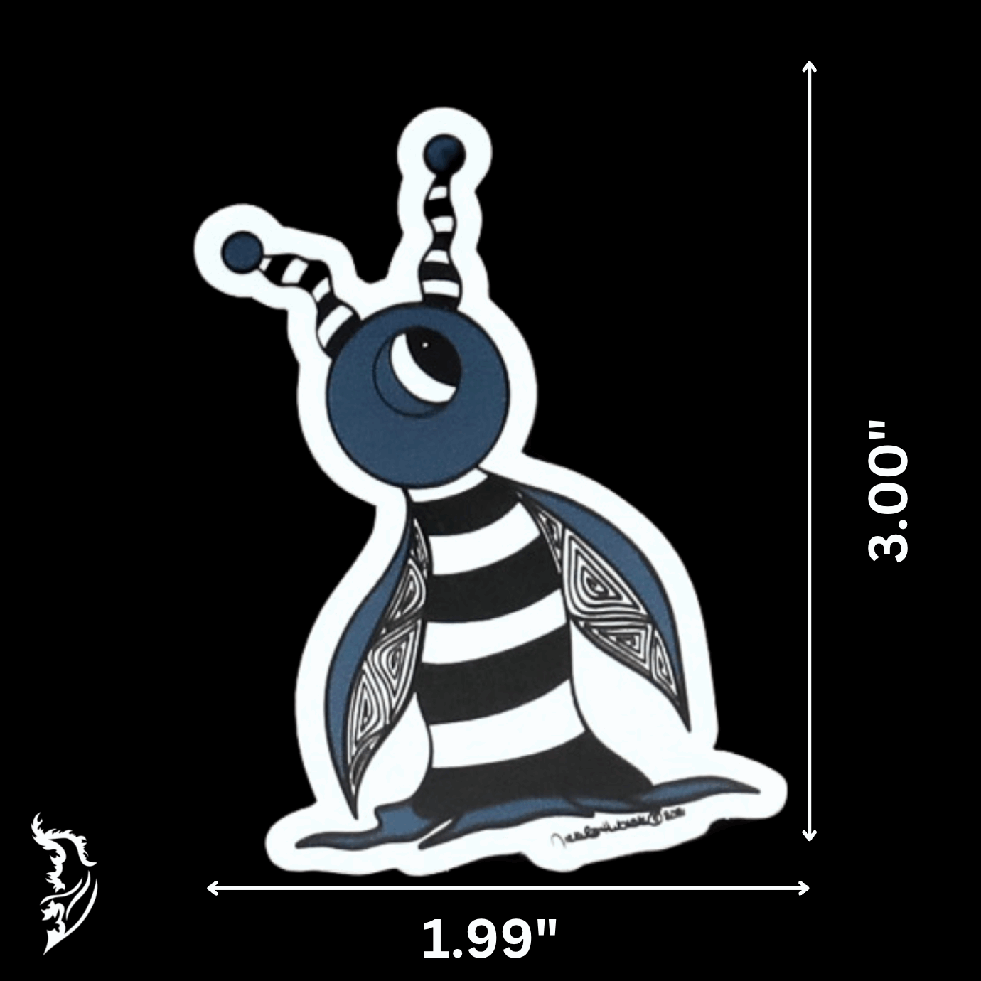 Alien Hand - drawn Vinyl Sticker
