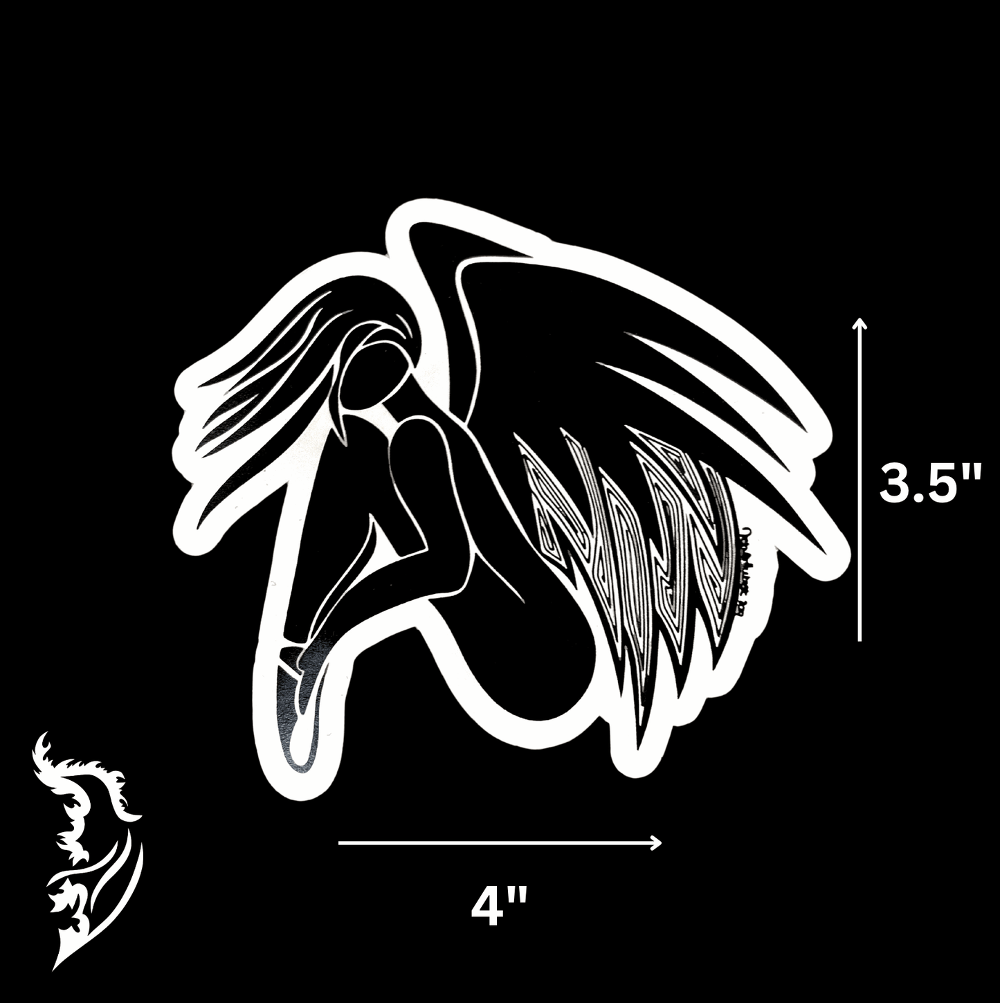 Ballerina Angel - Hand - drawn Vinyl Sticker