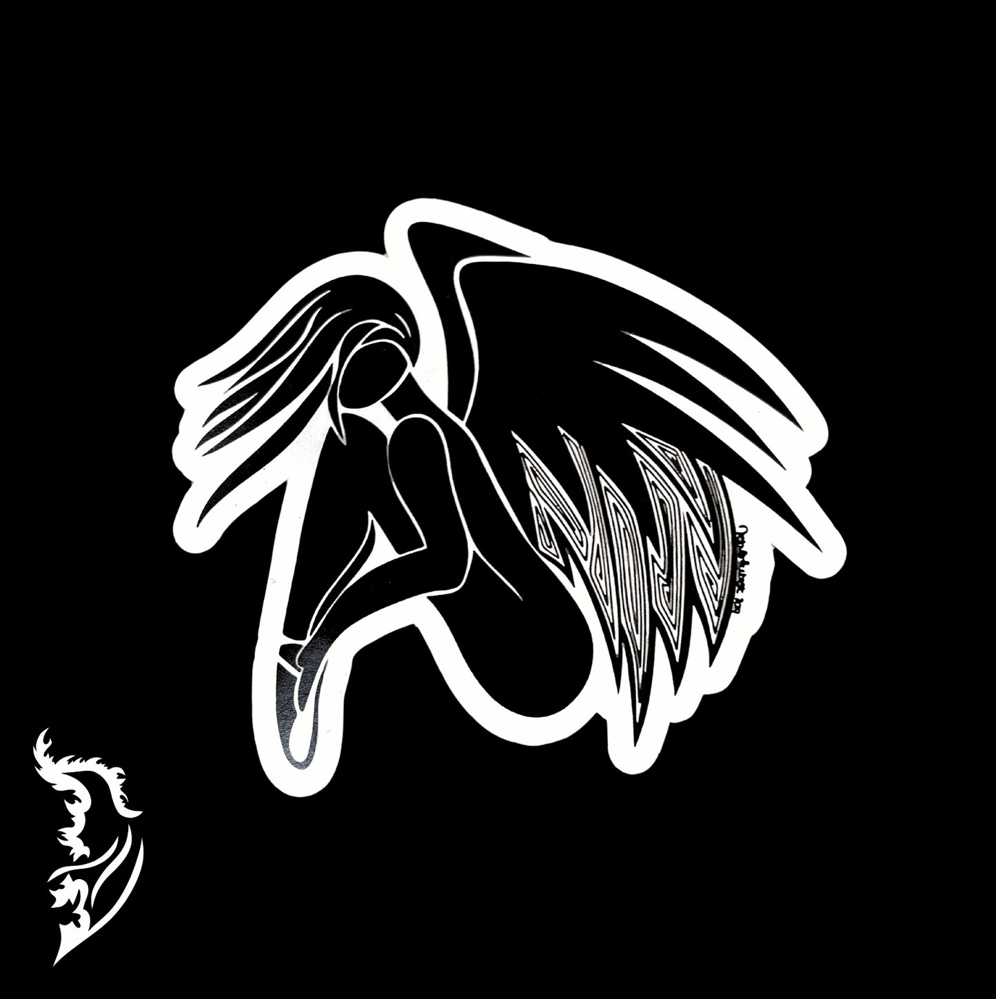 Ballerina Angel - Hand - drawn Vinyl Sticker