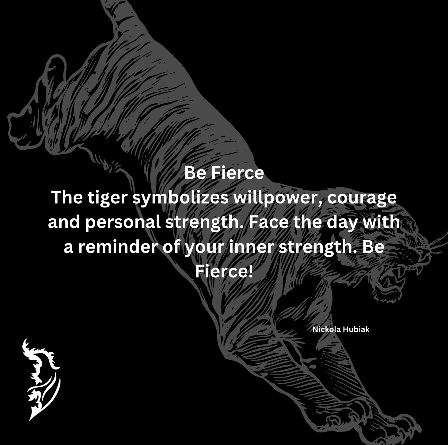 Be Fierce Tiger Hand - drawn T-Shirt | Men's