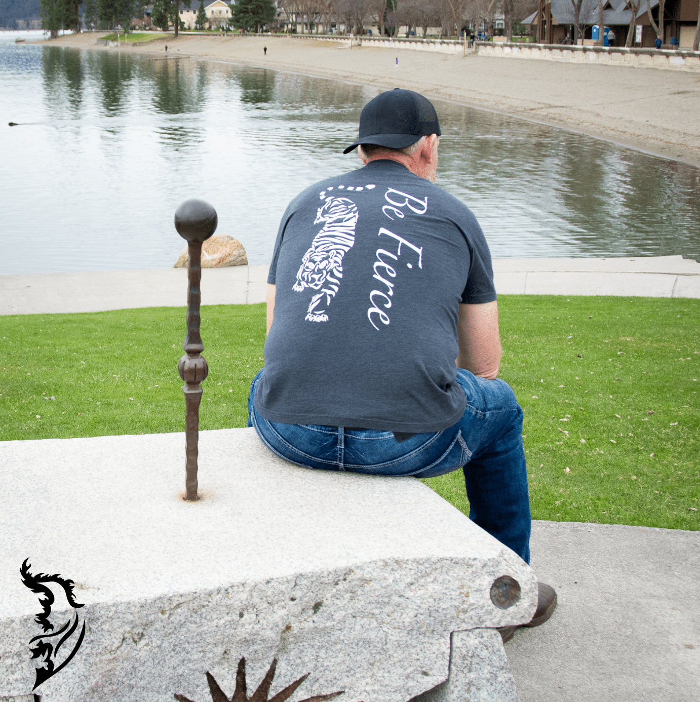 Be Fierce Tiger Hand - drawn T-Shirt | Men's