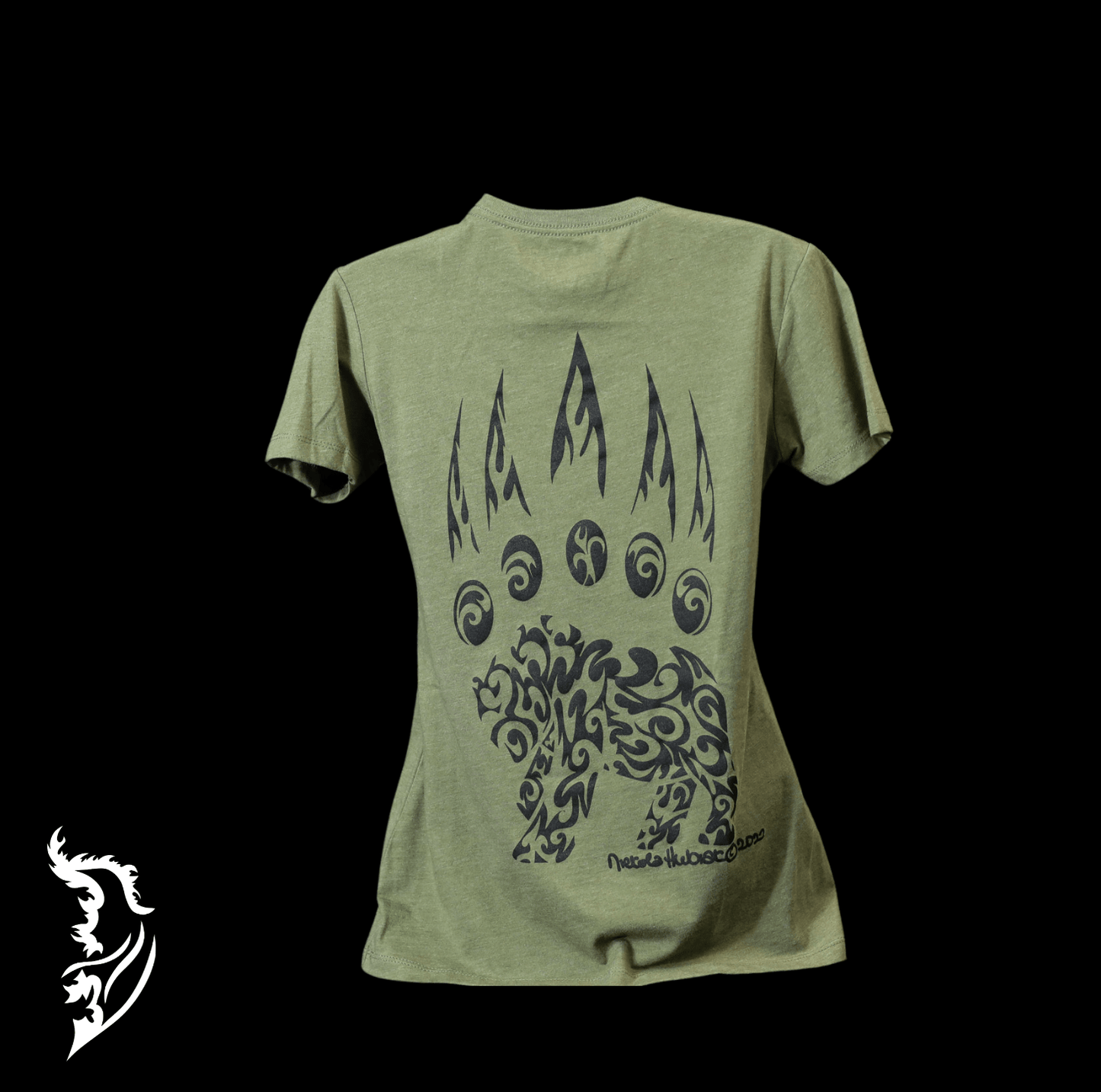 Bear Paw Hand - drawn T-Shirt | Ladies