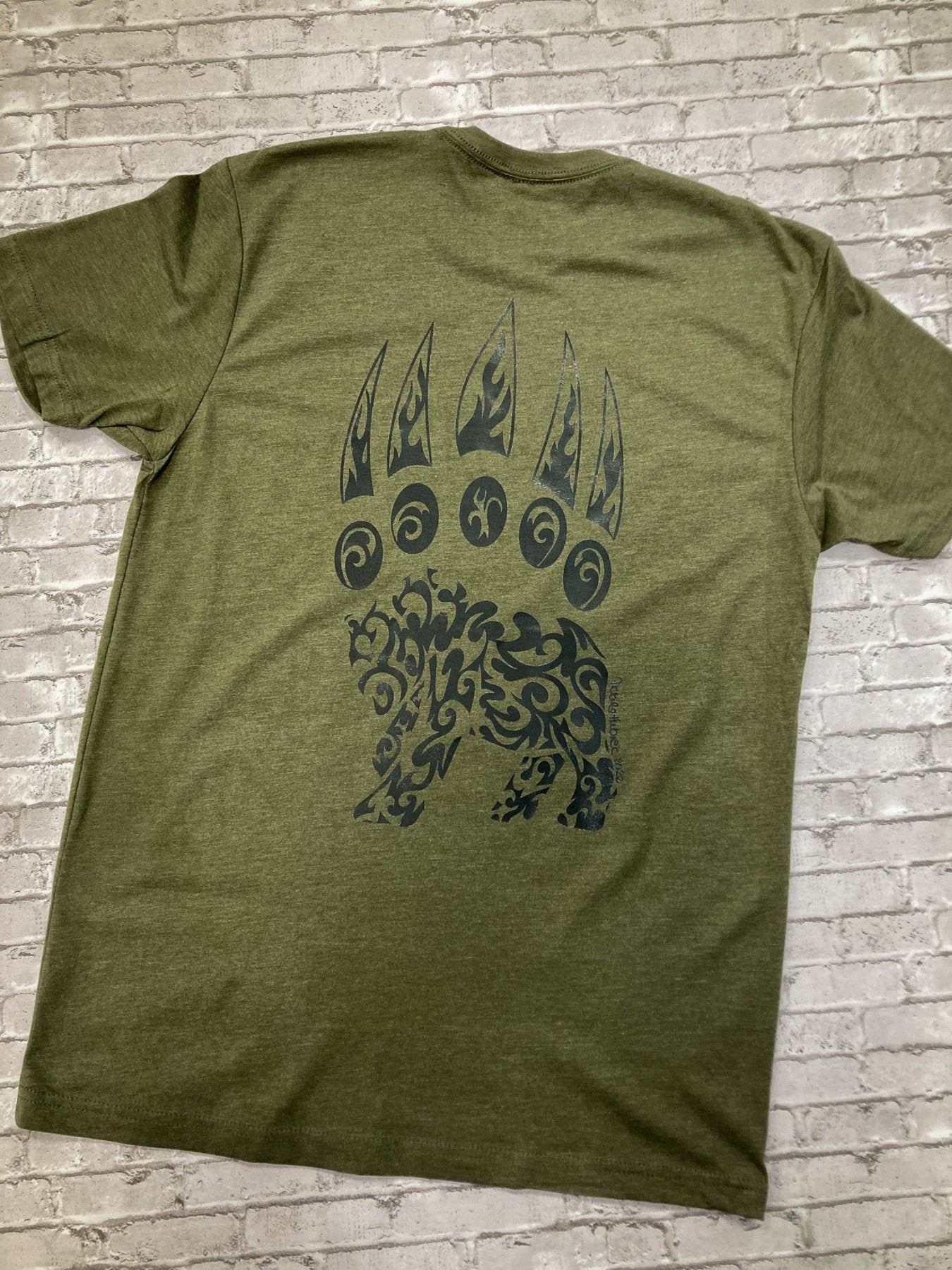 Bear Paw Hand - drawn T-Shirt | Men's