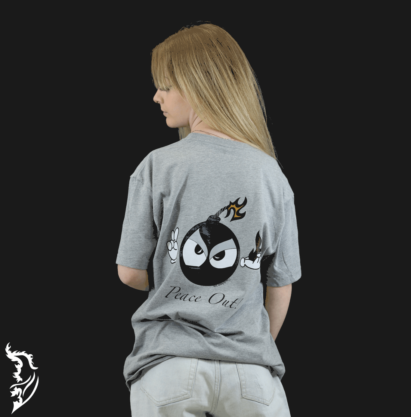 Boomer - "Peace Out" Hand - drawn Men's T-Shirt