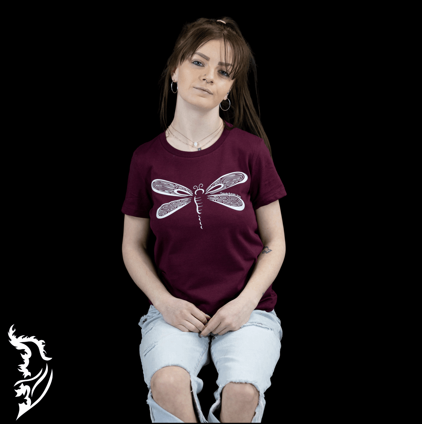 Dragonfly Hand - drawn Ladies Tee