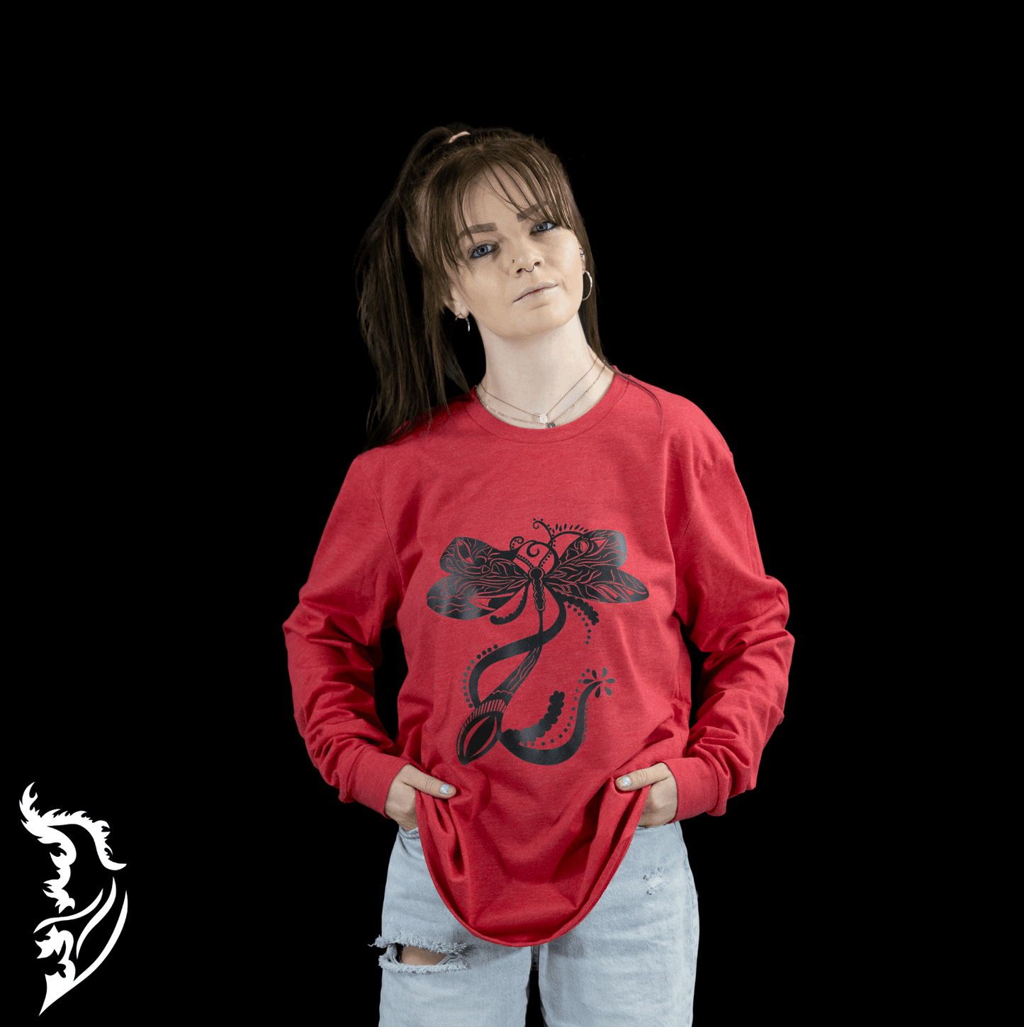 Dragonfly Hand - drawn Long Sleeve