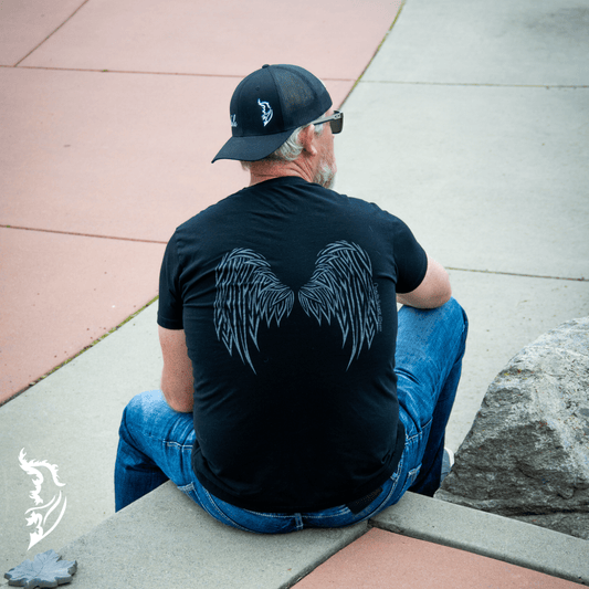 Guardian Wings Hand - drawn T-Shirt | Men's