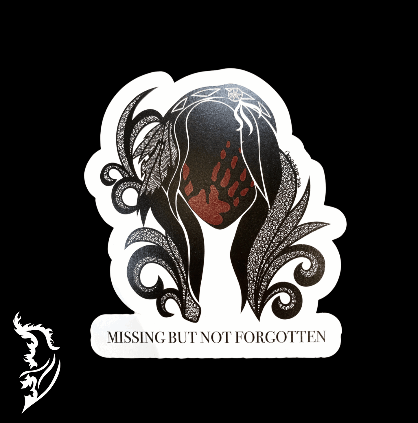 Missing but Not Forgotten Hand - drawn Vinyl Sticker