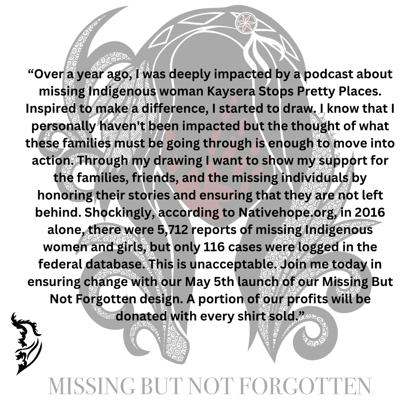 Missing but Not Forgotten Hand - drawn Vinyl Sticker