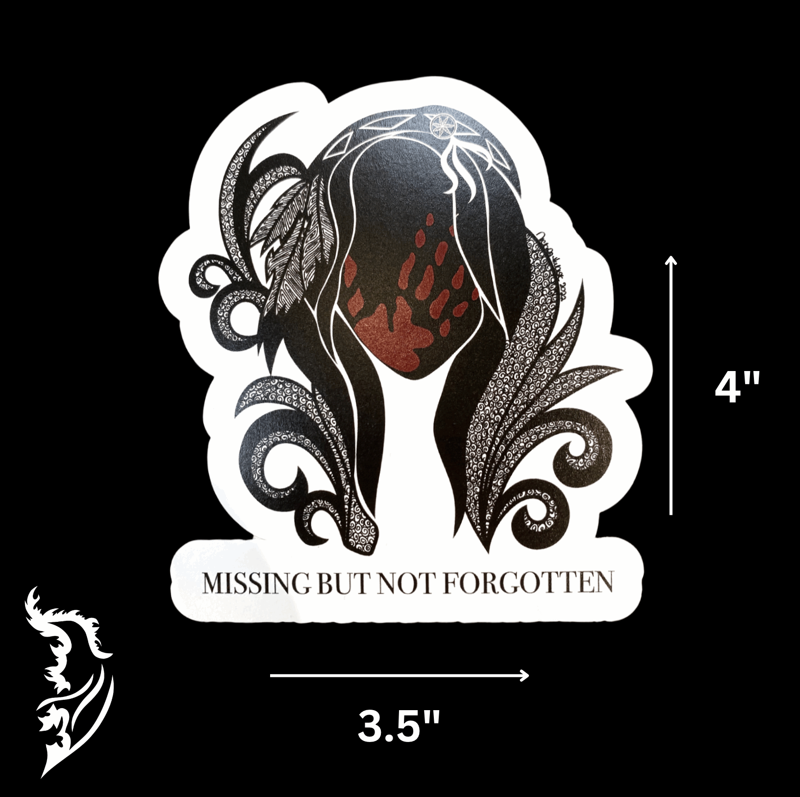 Missing but Not Forgotten Hand - drawn Vinyl Sticker
