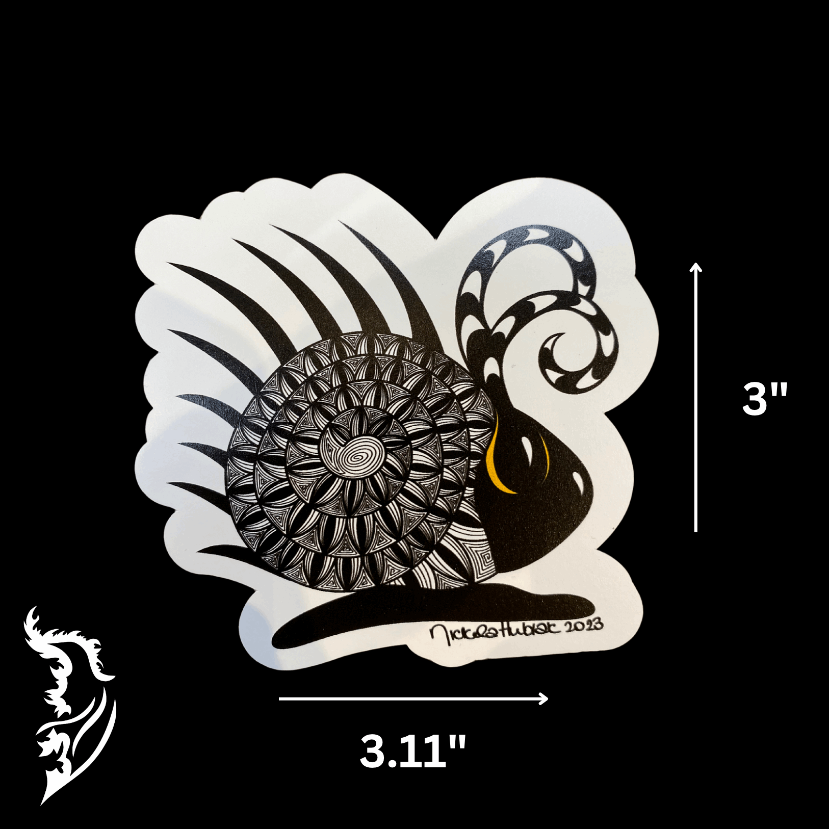 Porcupine Snail Hand - drawn Vinyl Sticker