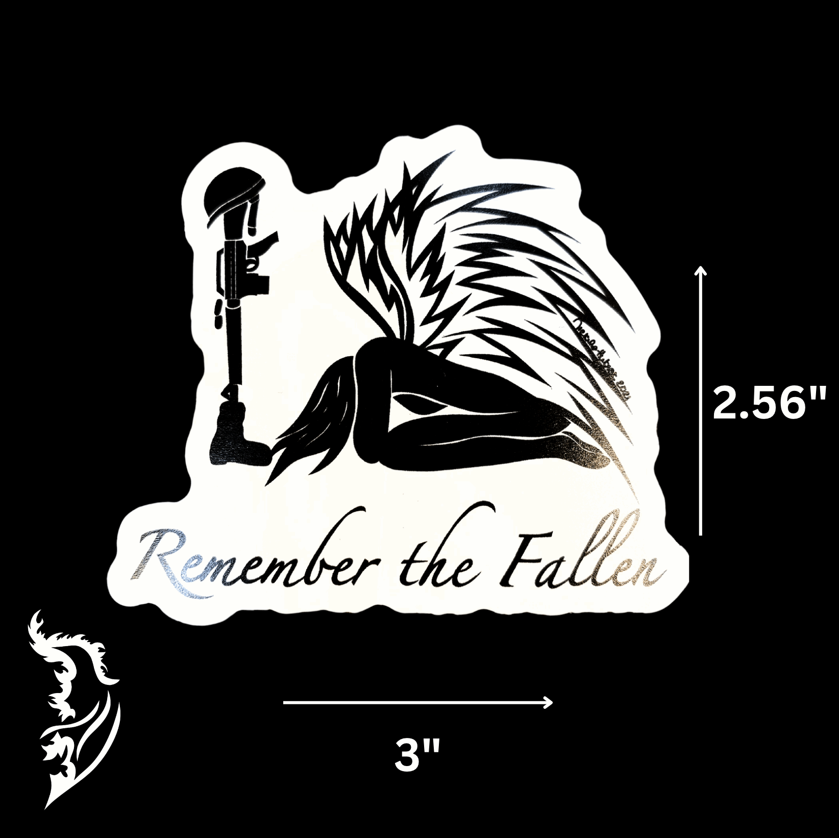 Remember the Fallen Hand - drawn Vinyl Sticker