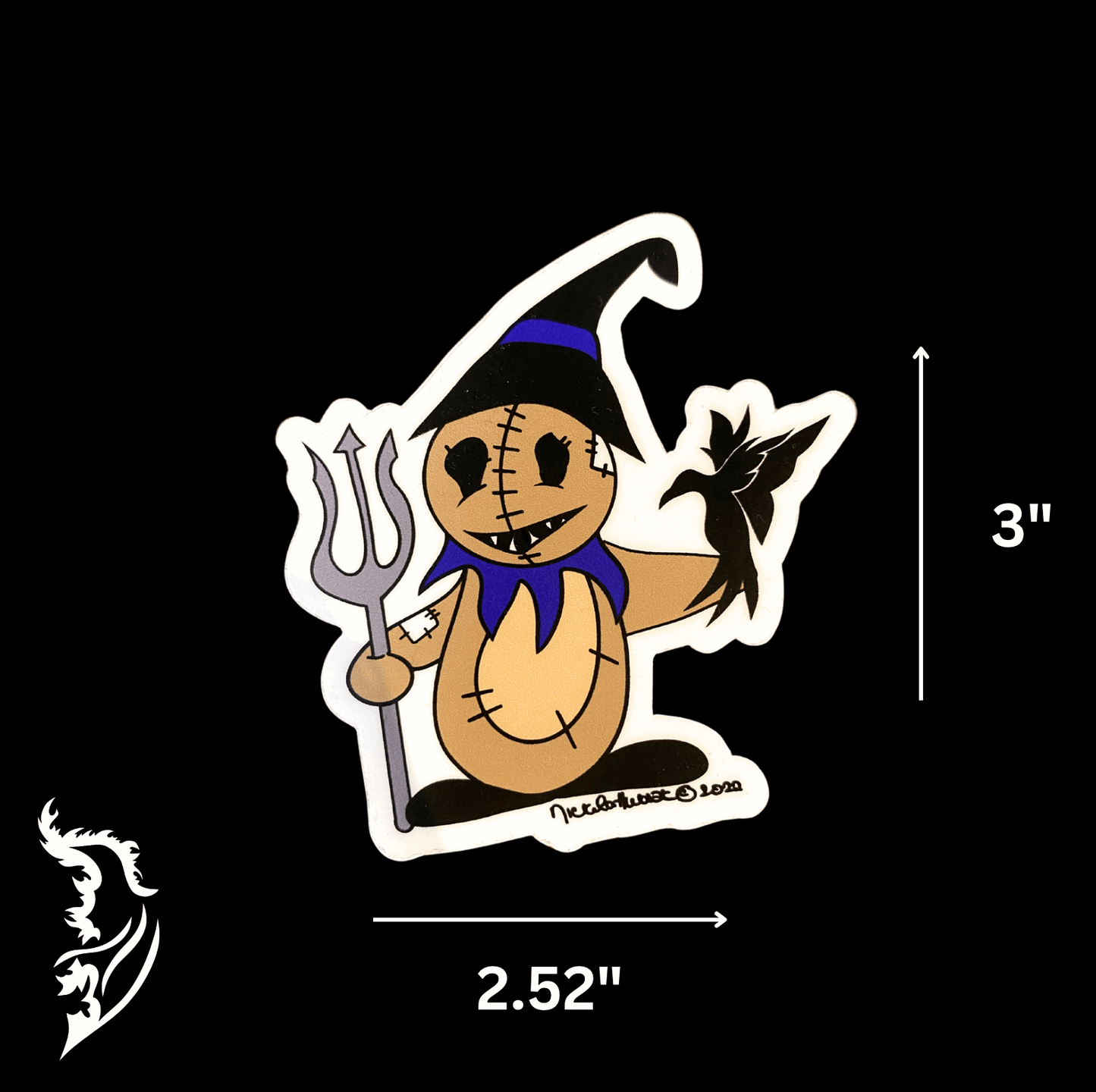Scarecrow Hand - drawn Vinyl Sticker