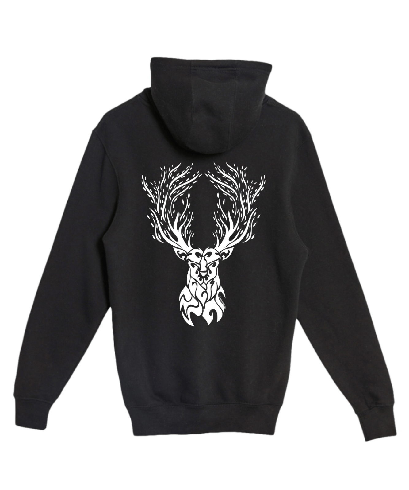 Stag Fleece Lined Hoodie – Embrace Nature’s Power and Myth
