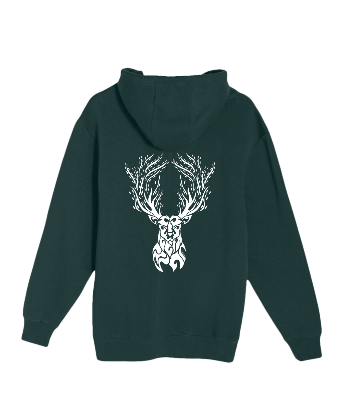 Stag Fleece Lined Hoodie – Embrace Nature’s Power and Myth
