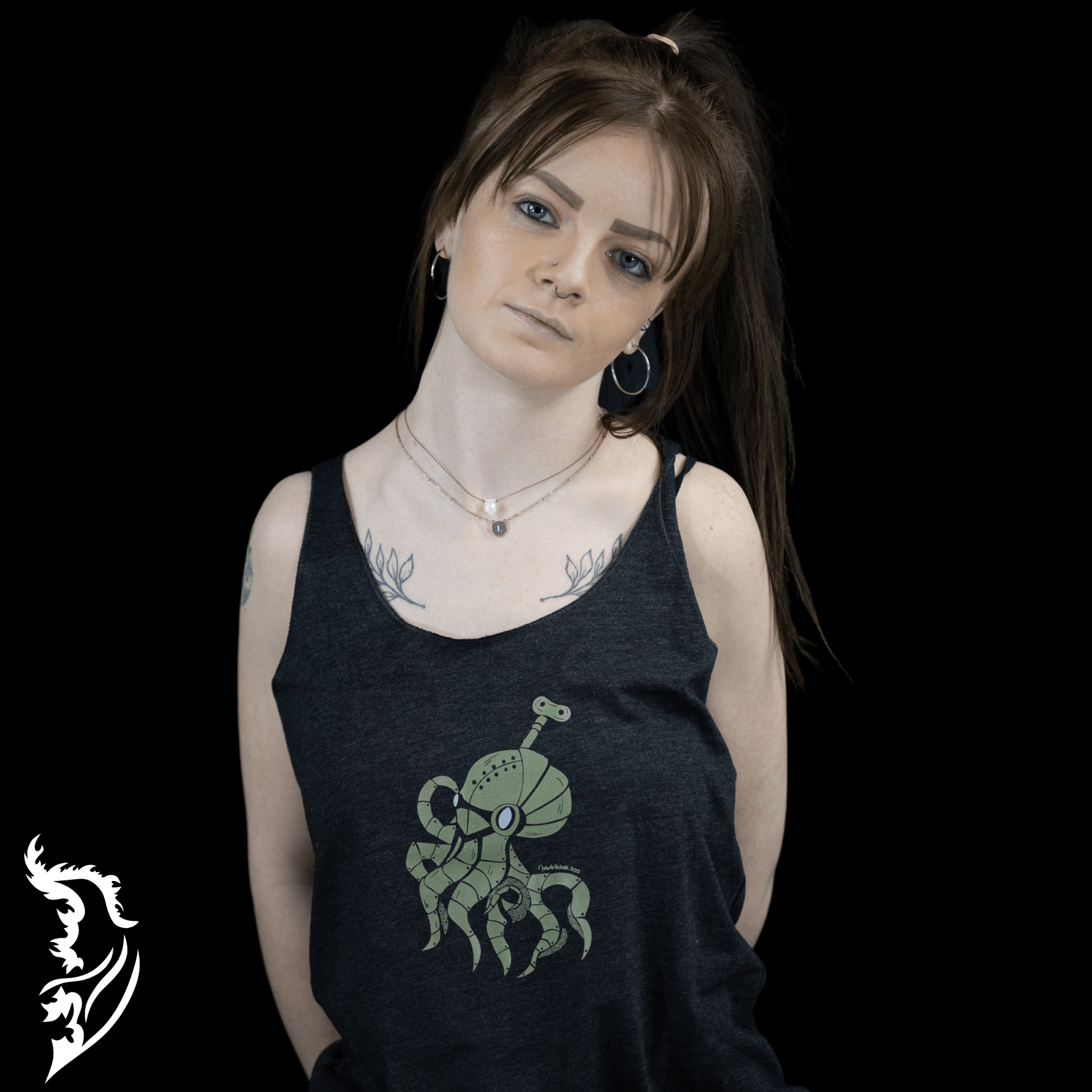 Steampunk Octopus Racer Back Tank Top