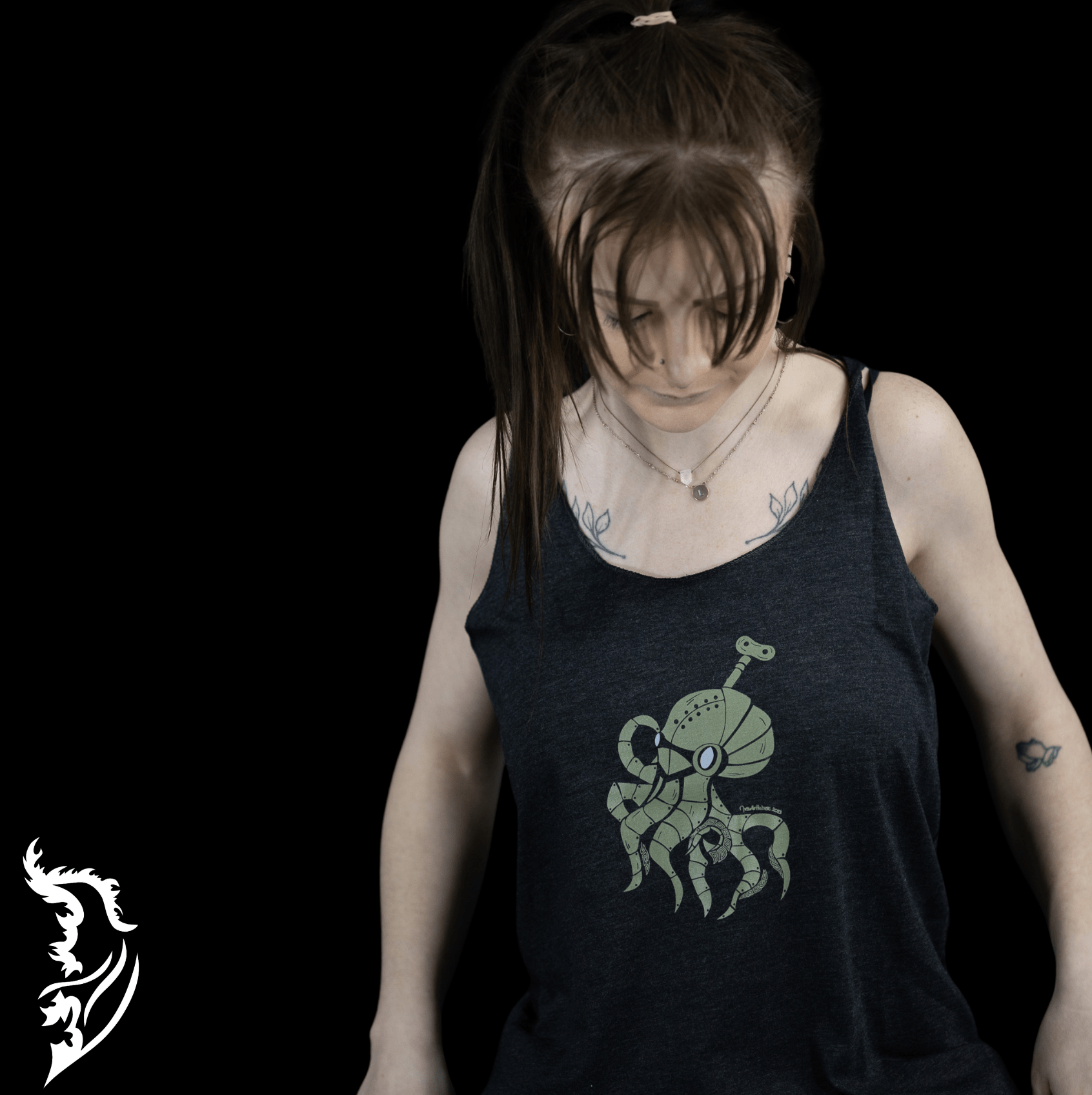 Steampunk Octopus Racer Back Tank Top