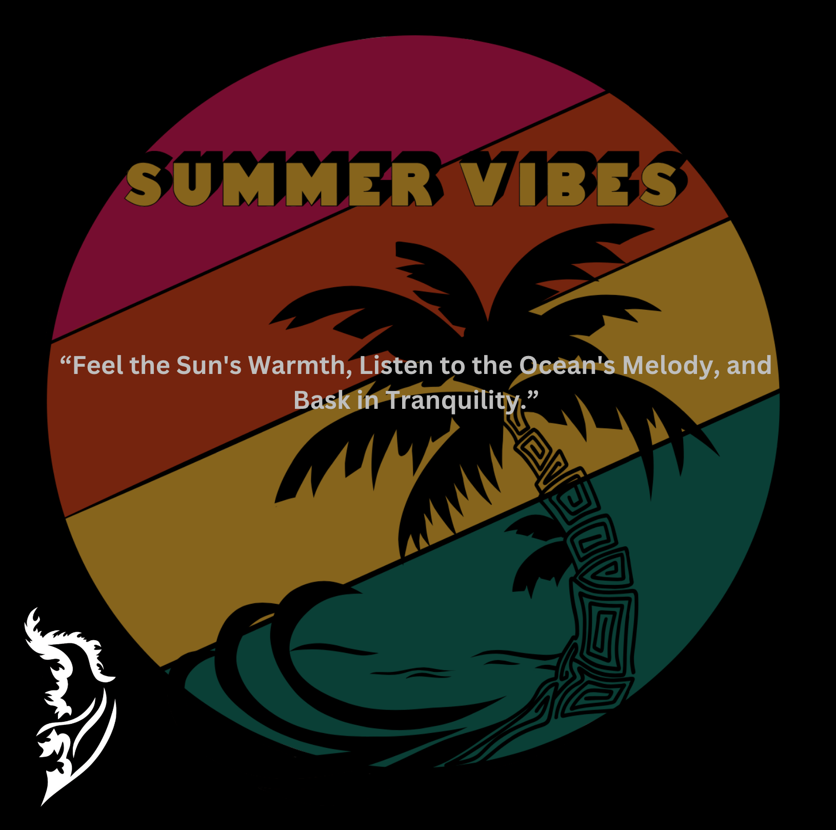 Summer Vibes Men's Hand - drawn T-Shirt