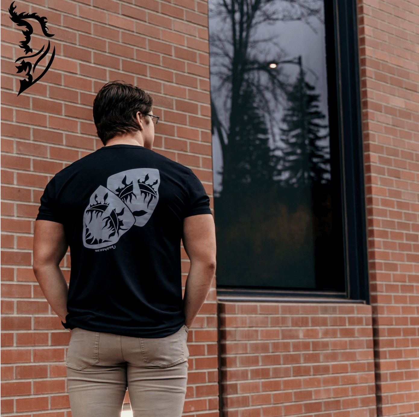 Theater Masks Hand - drawn Men's T-Shirt