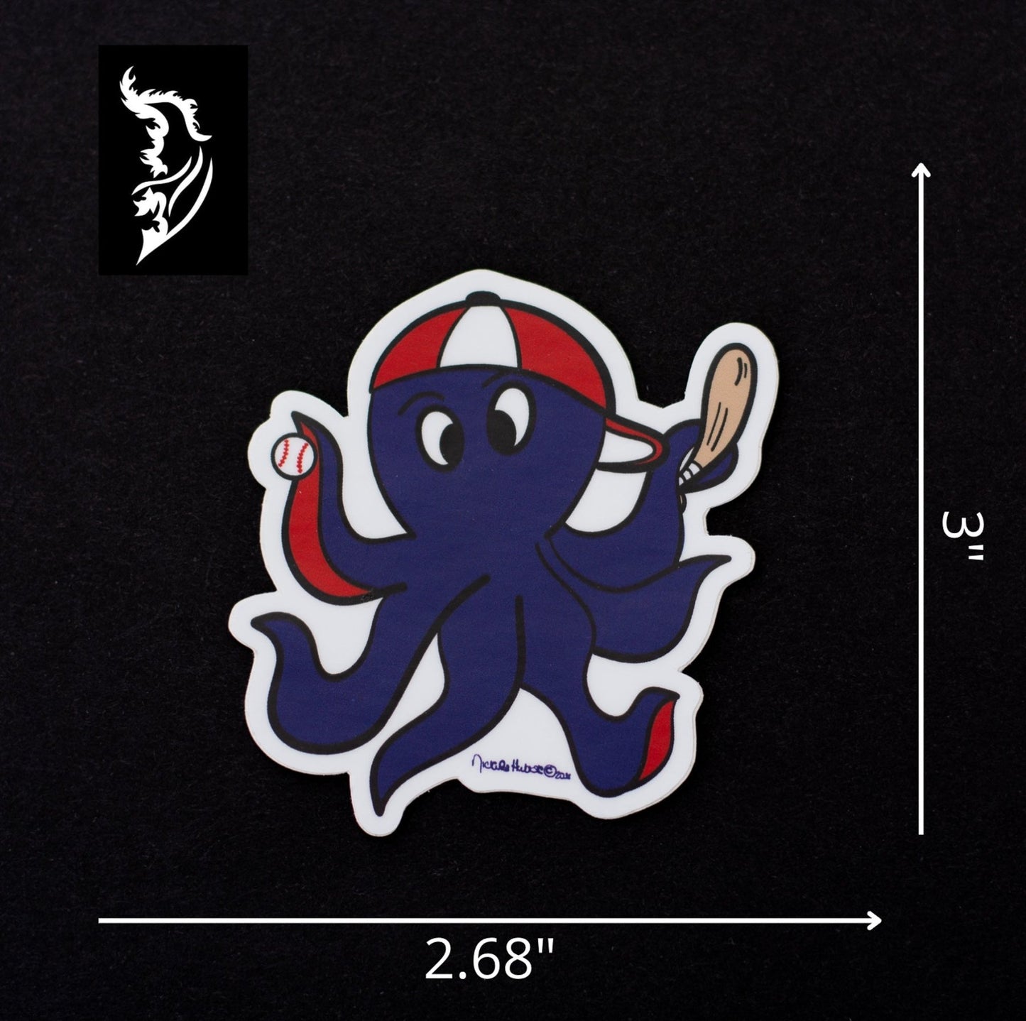 Baseball Octopus Vinyl Sticker