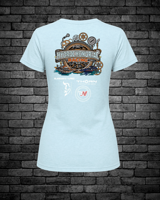 Steampunk Hydrochondriac Racing 2026 Logo on back of T-Shirt