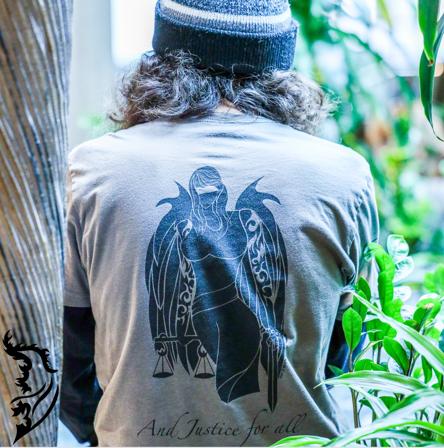 Angel of Justice Hand-drawn Men's T-Shirt | Angel Series