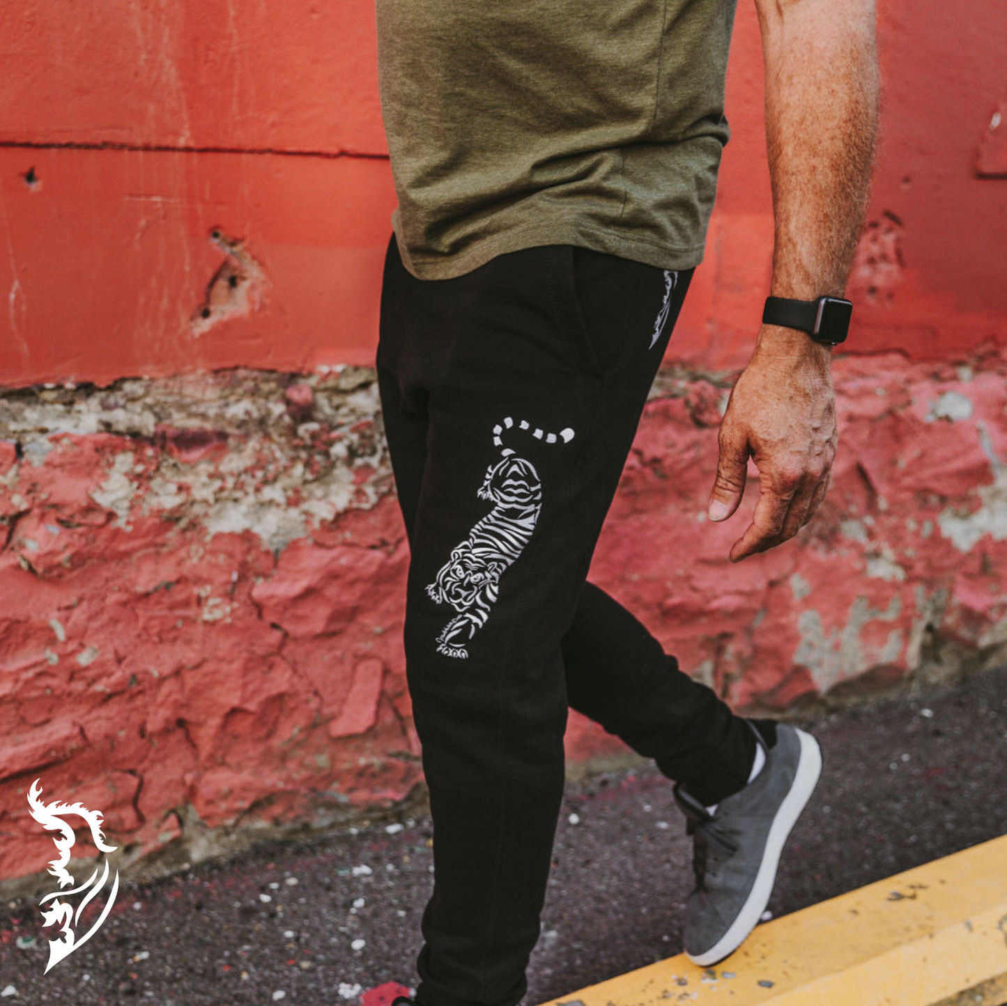 Be Fierce Tiger Hand-drawn Joggers