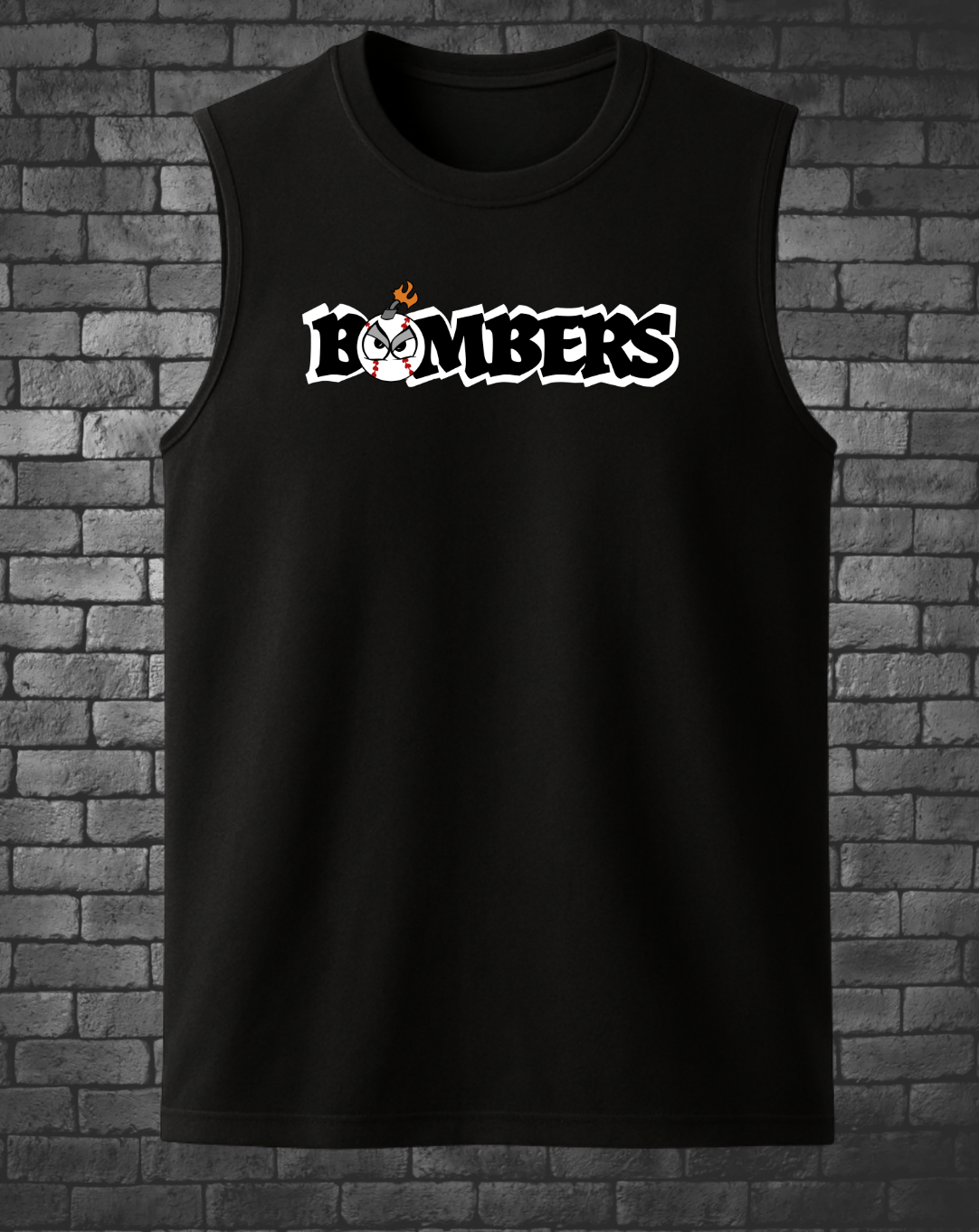 Bomber Logo across center chest 