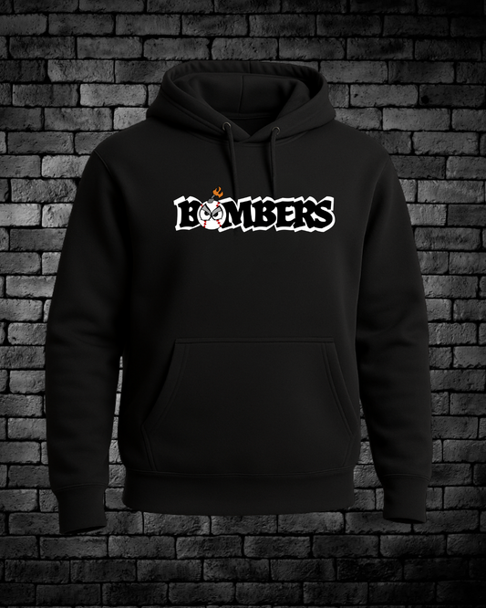 Bomber Logo across front center chest