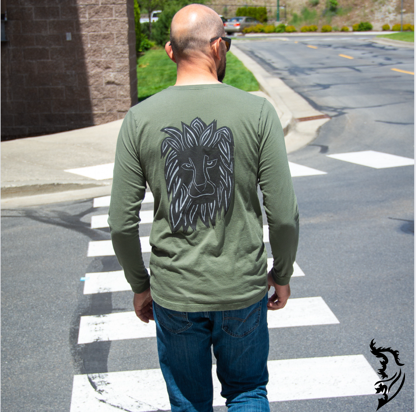 Courage Lion Hand-Drawn Long Sleeve