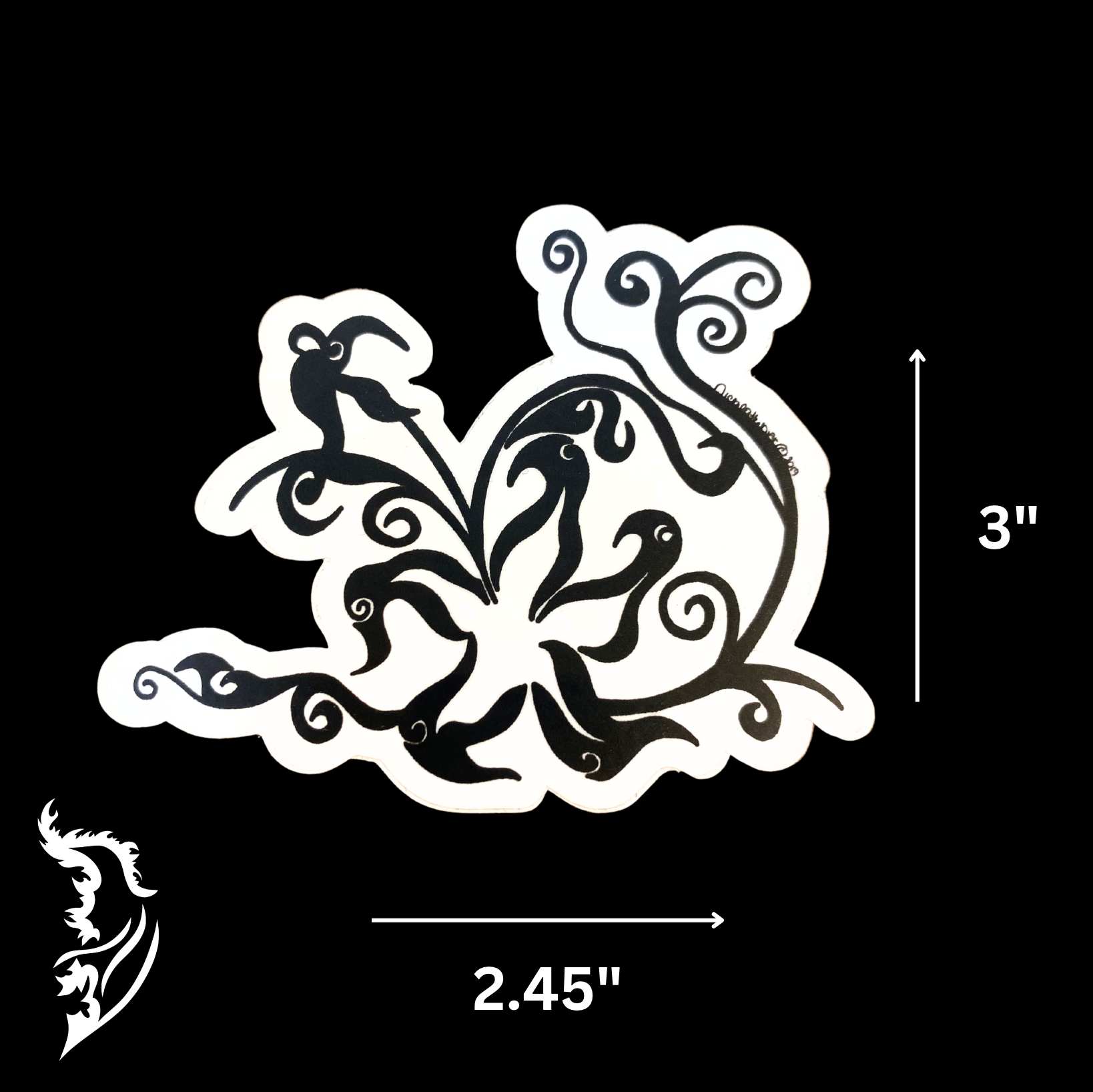 2.45"W x 3"H Matte Finish