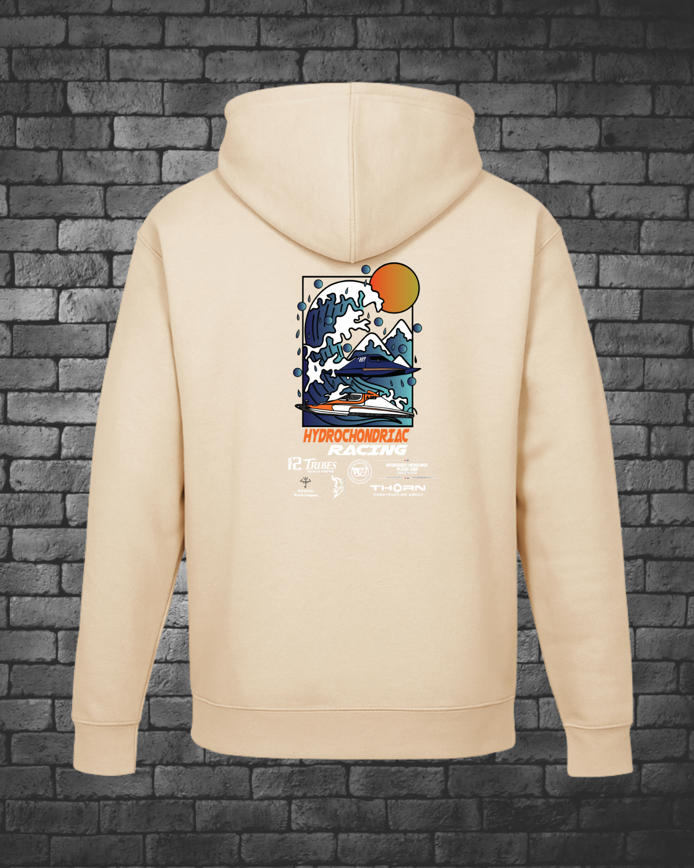 Hydrochondriac Racing Fleece Lined Hoodie - Street Style By Nickola