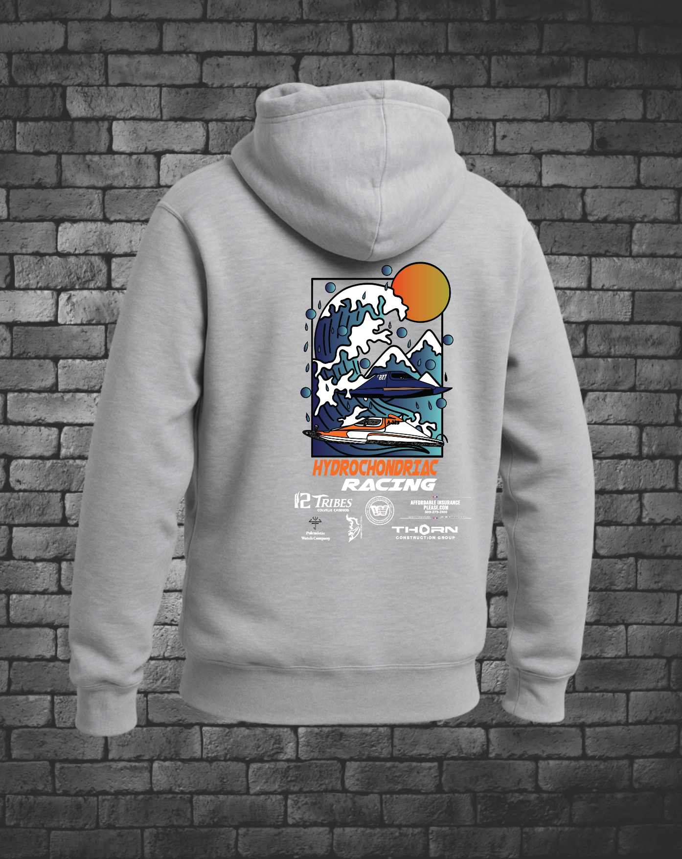 Hydrochondriac Racing Fleece Lined Hoodie - Street Style By Nickola