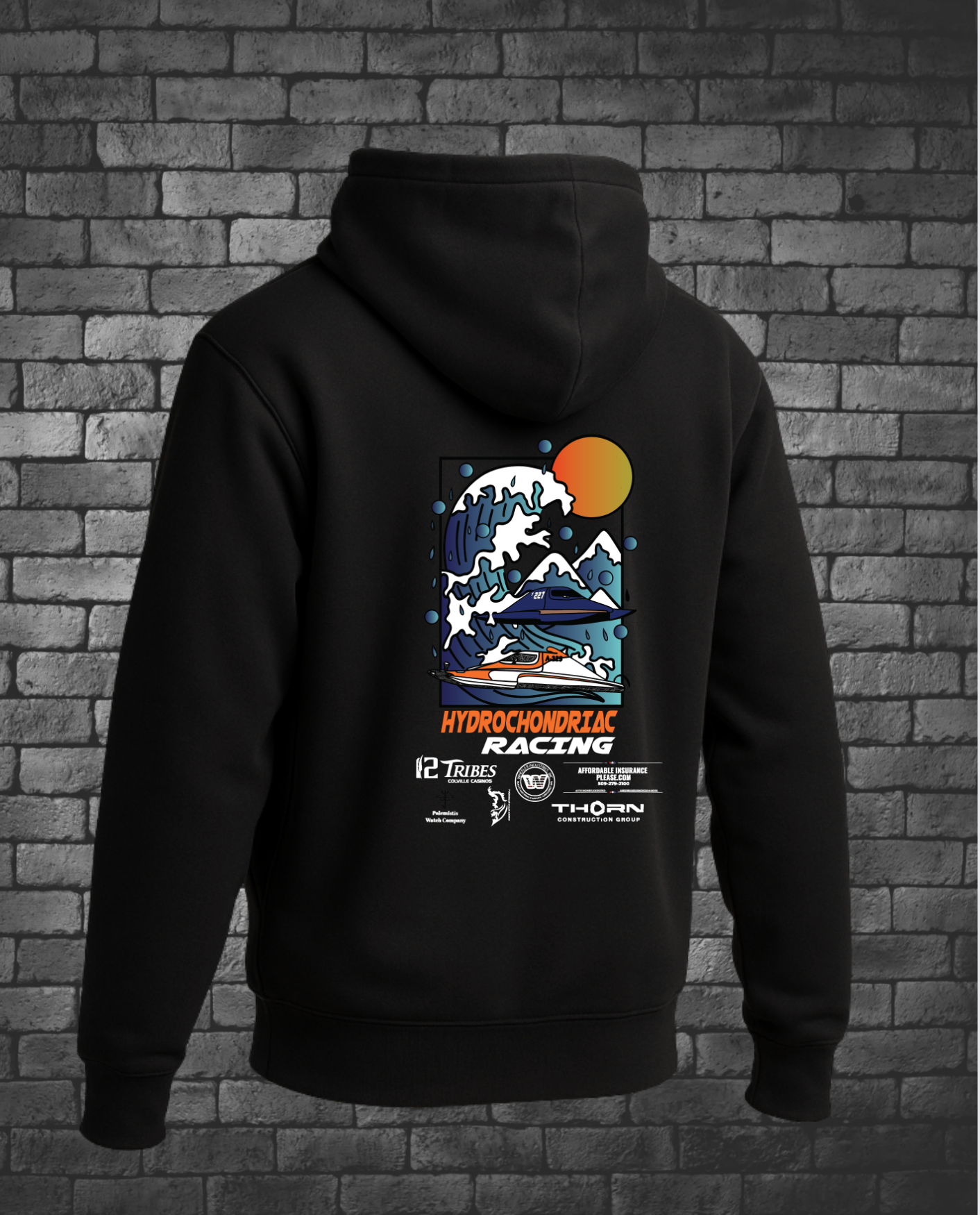 Hydrochondriac Racing Fleece Lined Hoodie - Street Style By Nickola