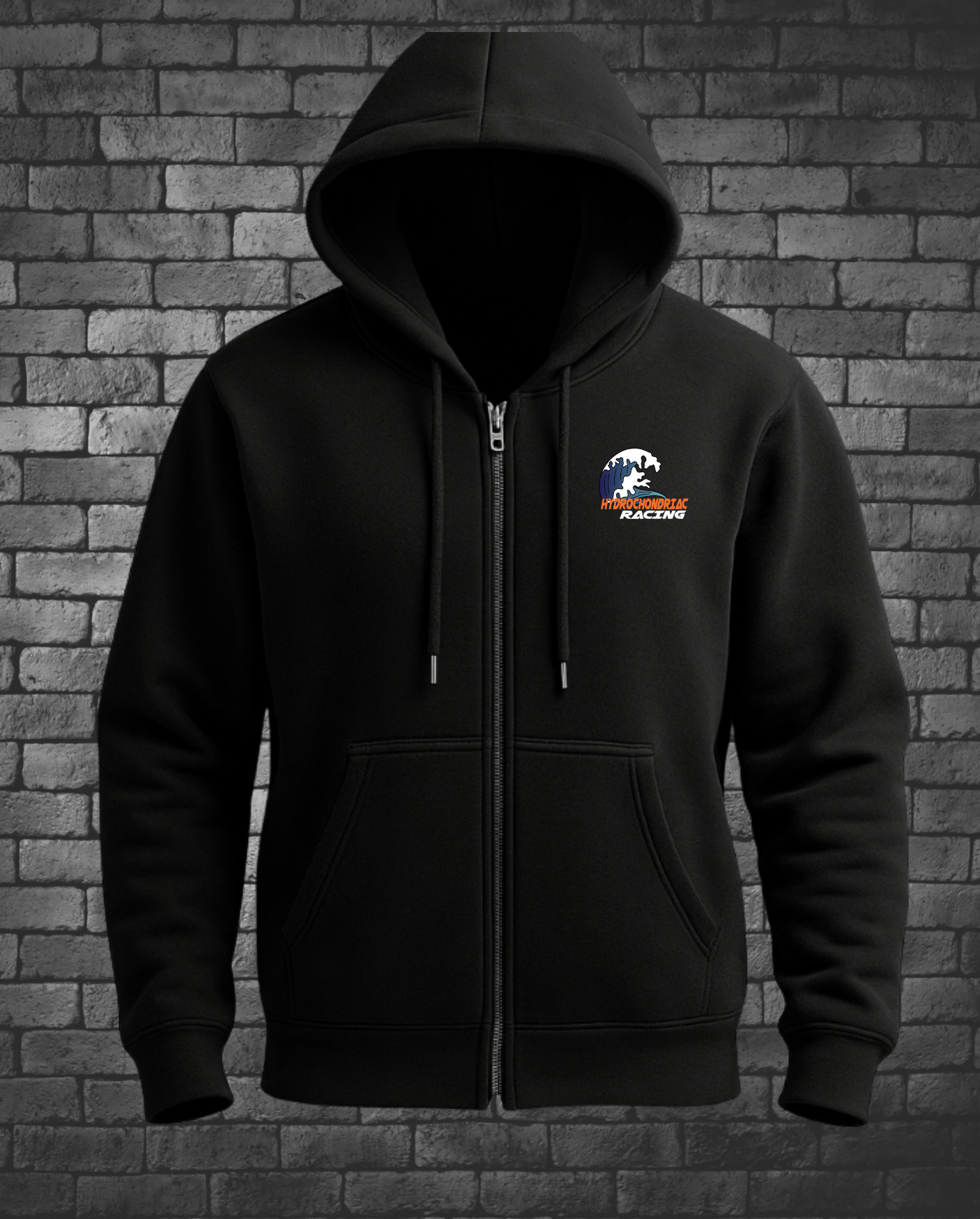 Hydrochondriac Racing 2025 Logo on front left chest