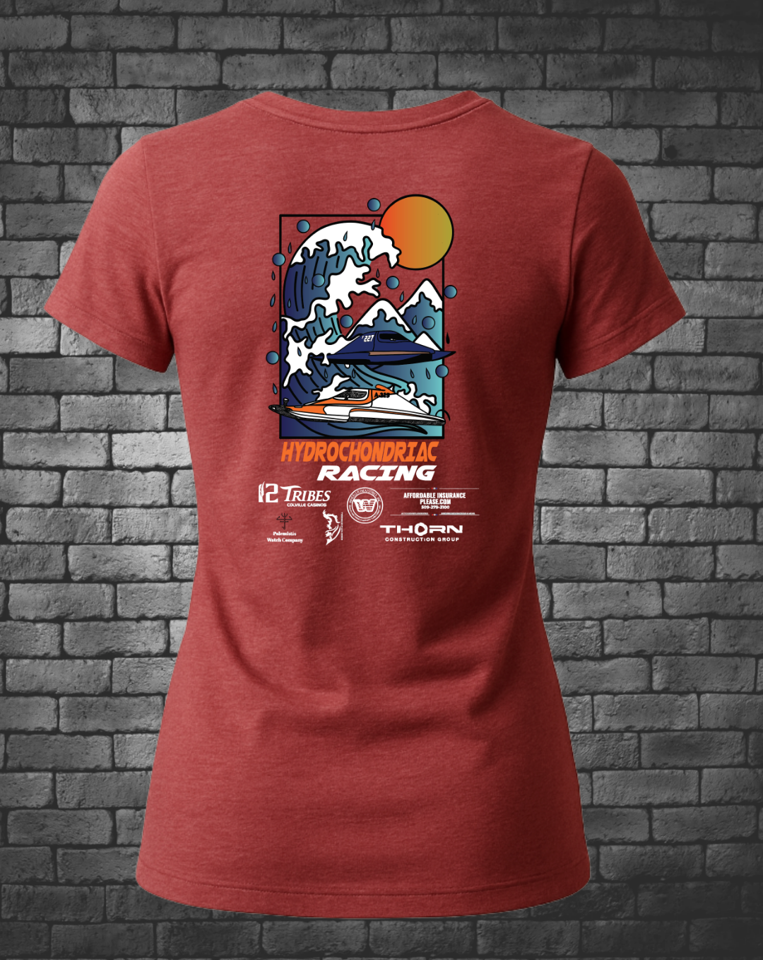 Hydrochondriac Racing Ladies T-Shirt - Street Style By Nickola