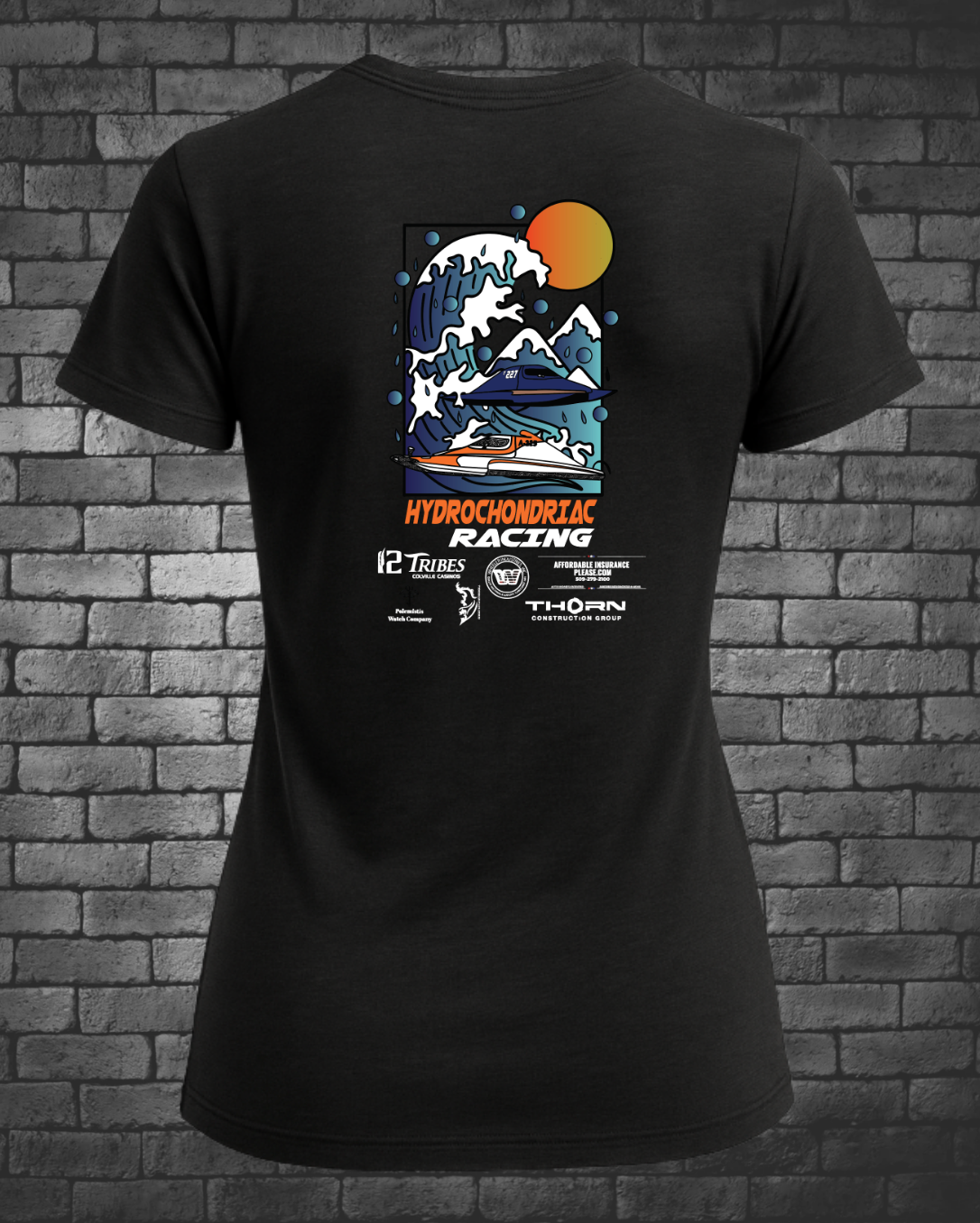Hydrochondriac Racing Ladies T-Shirt - Street Style By Nickola