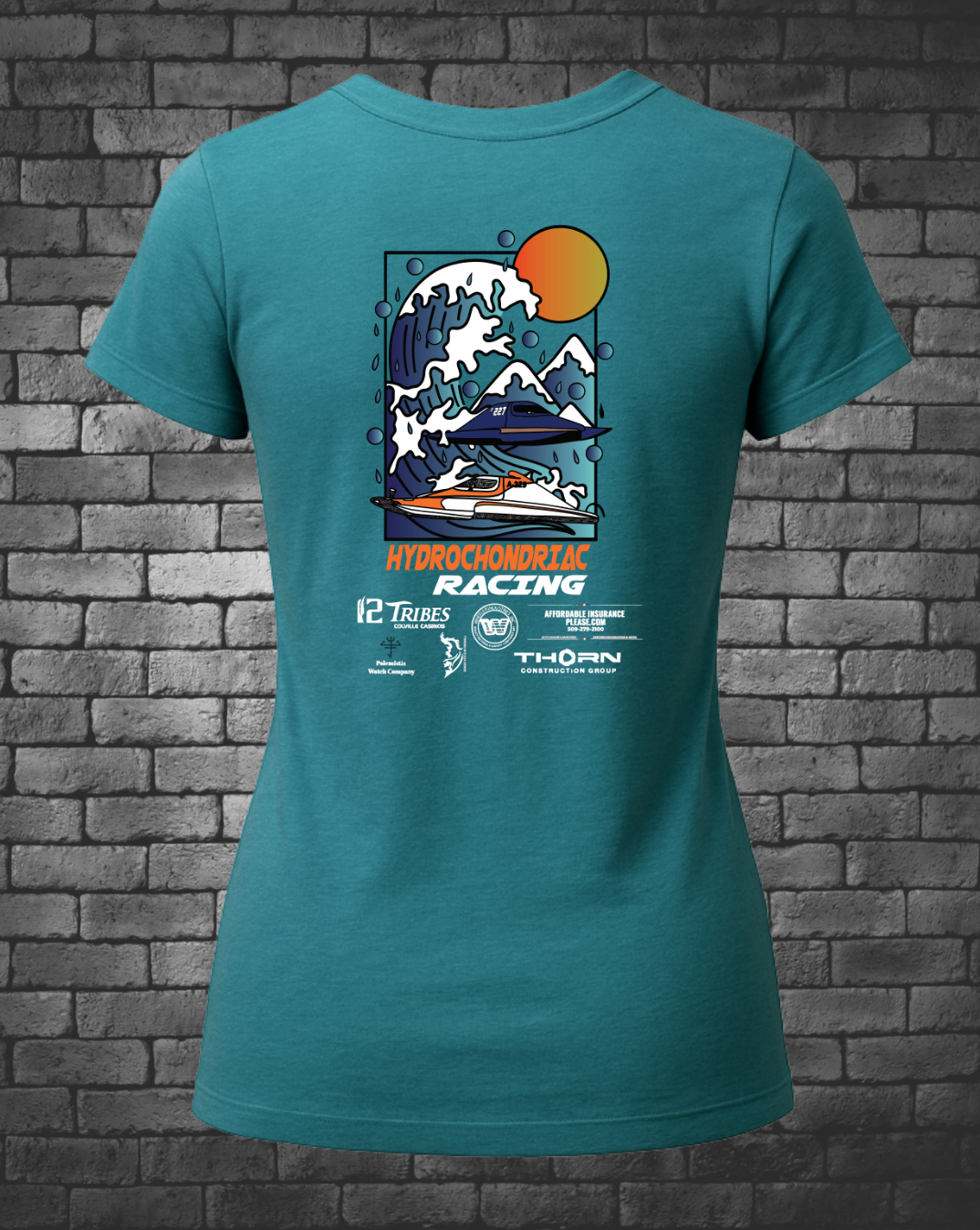 Hydrochondriac Racing Ladies T-Shirt - Street Style By Nickola